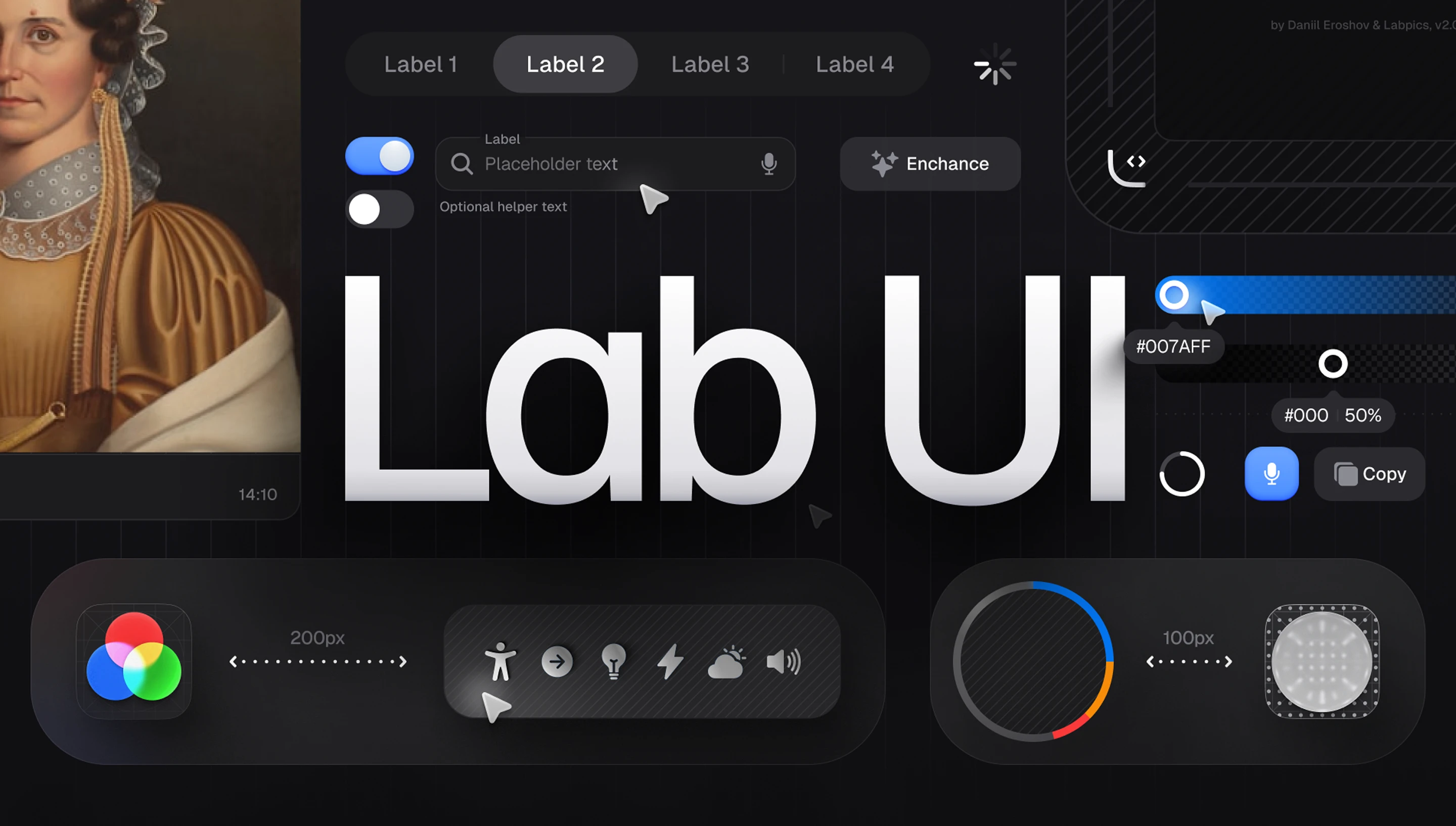 Lab UI, вариативный UI Kit — Изображение №1 — Интерфейсы на Dprofile
