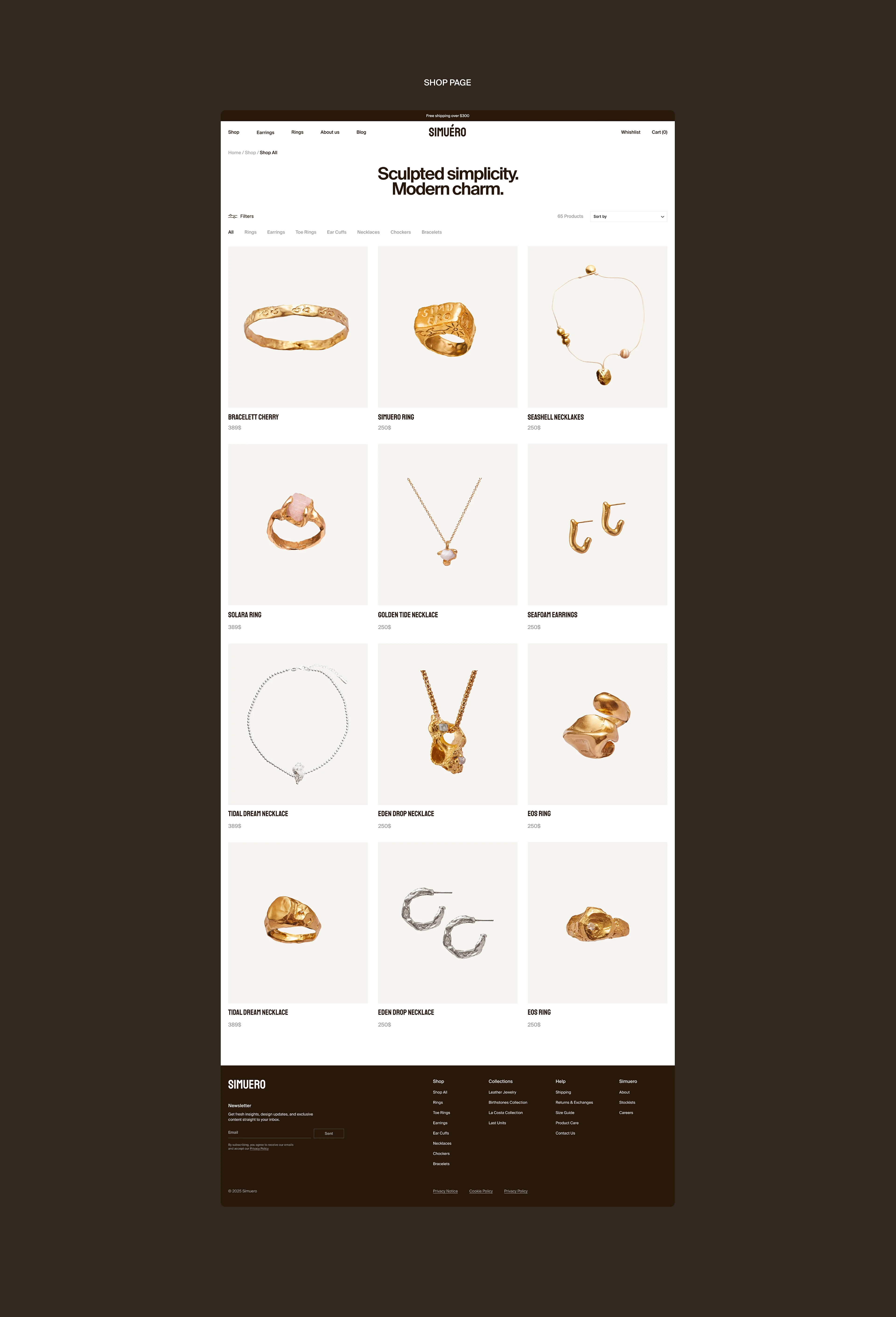 Simuero  Jewelry Website & Branding design — Изображение №12 — Интерфейсы, Брендинг на Dprofile