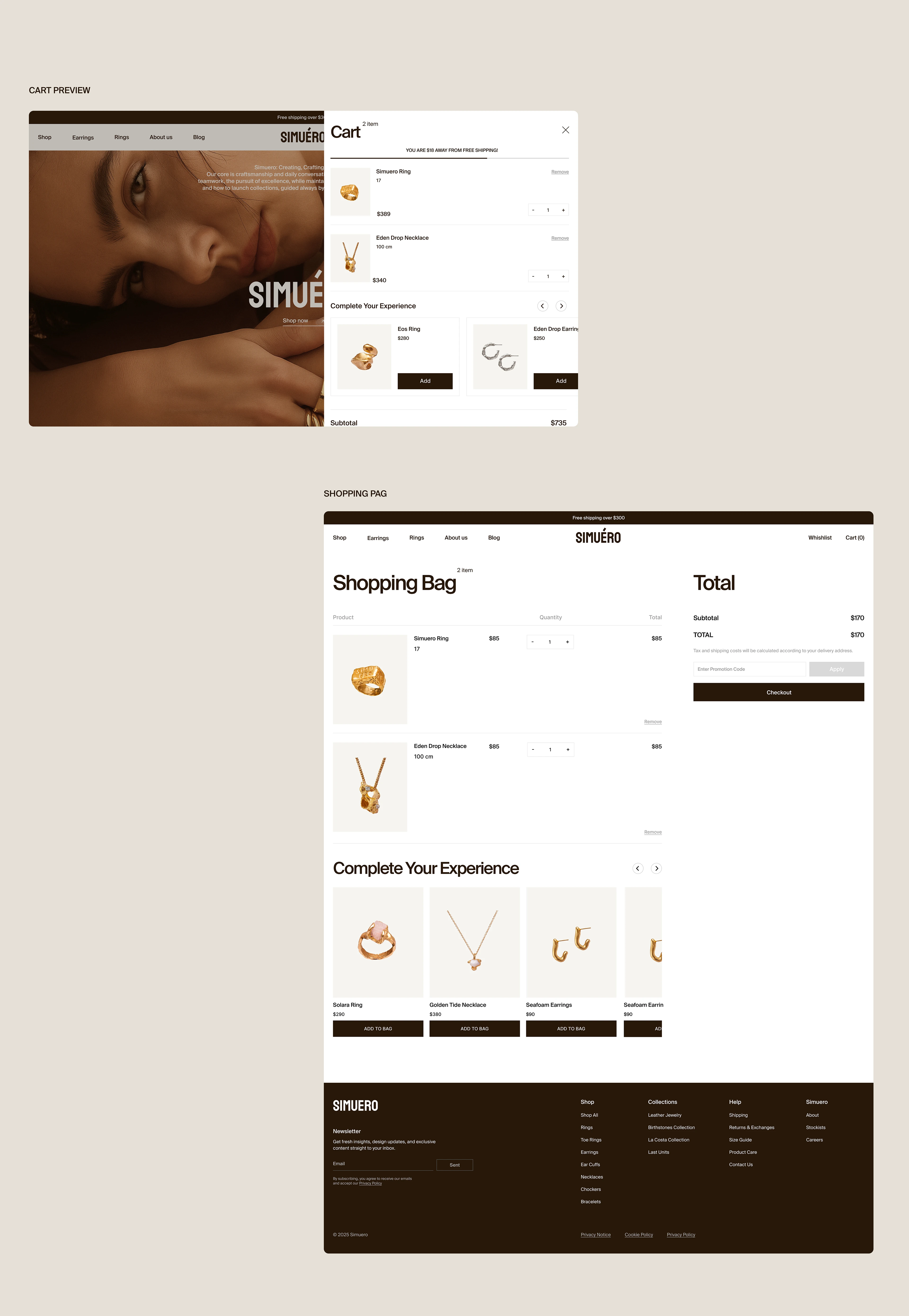 Simuero  Jewelry Website & Branding design — Изображение №14 — Интерфейсы, Брендинг на Dprofile