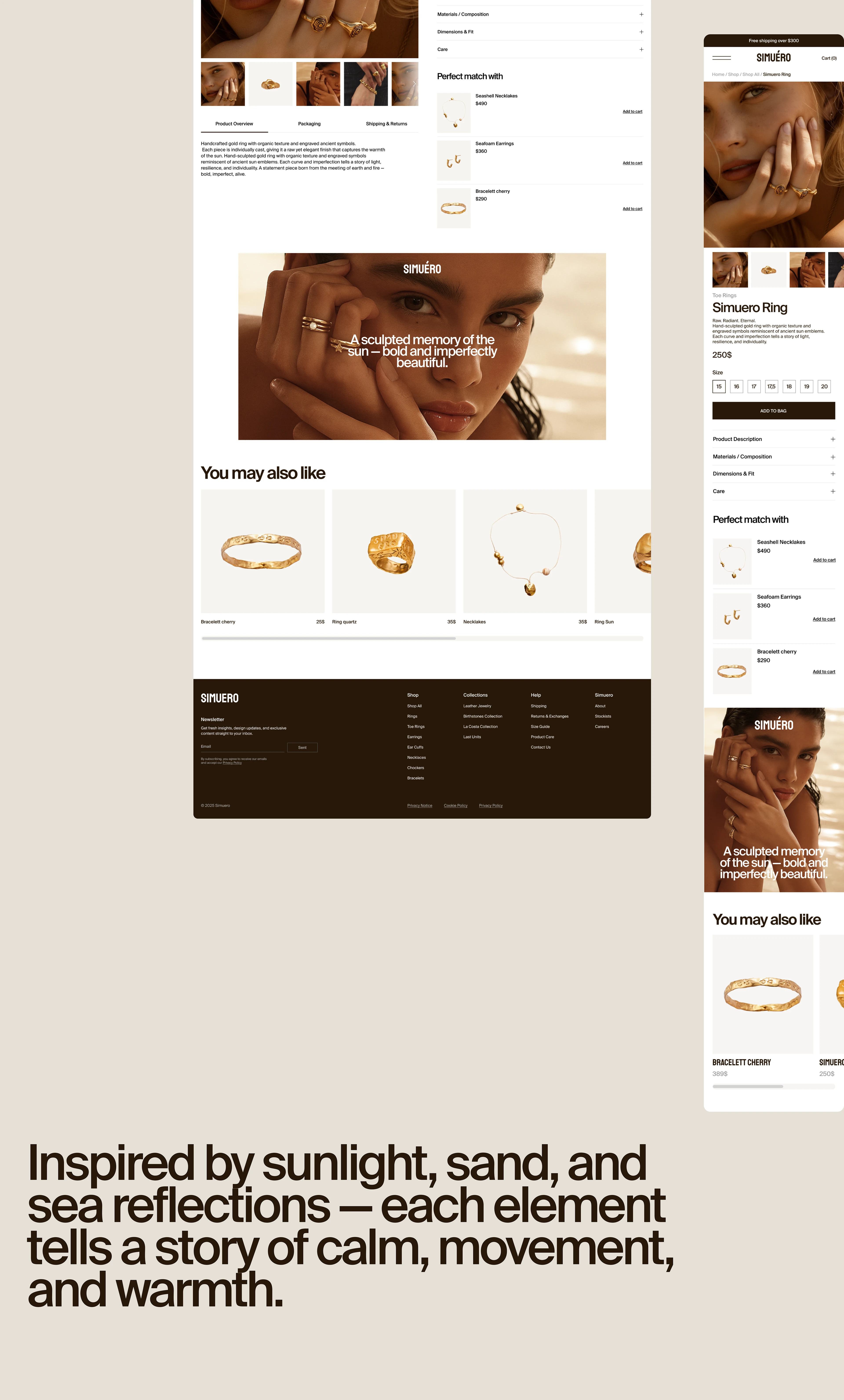 Simuero  Jewelry Website & Branding design — Изображение №9 — Интерфейсы, Брендинг на Dprofile