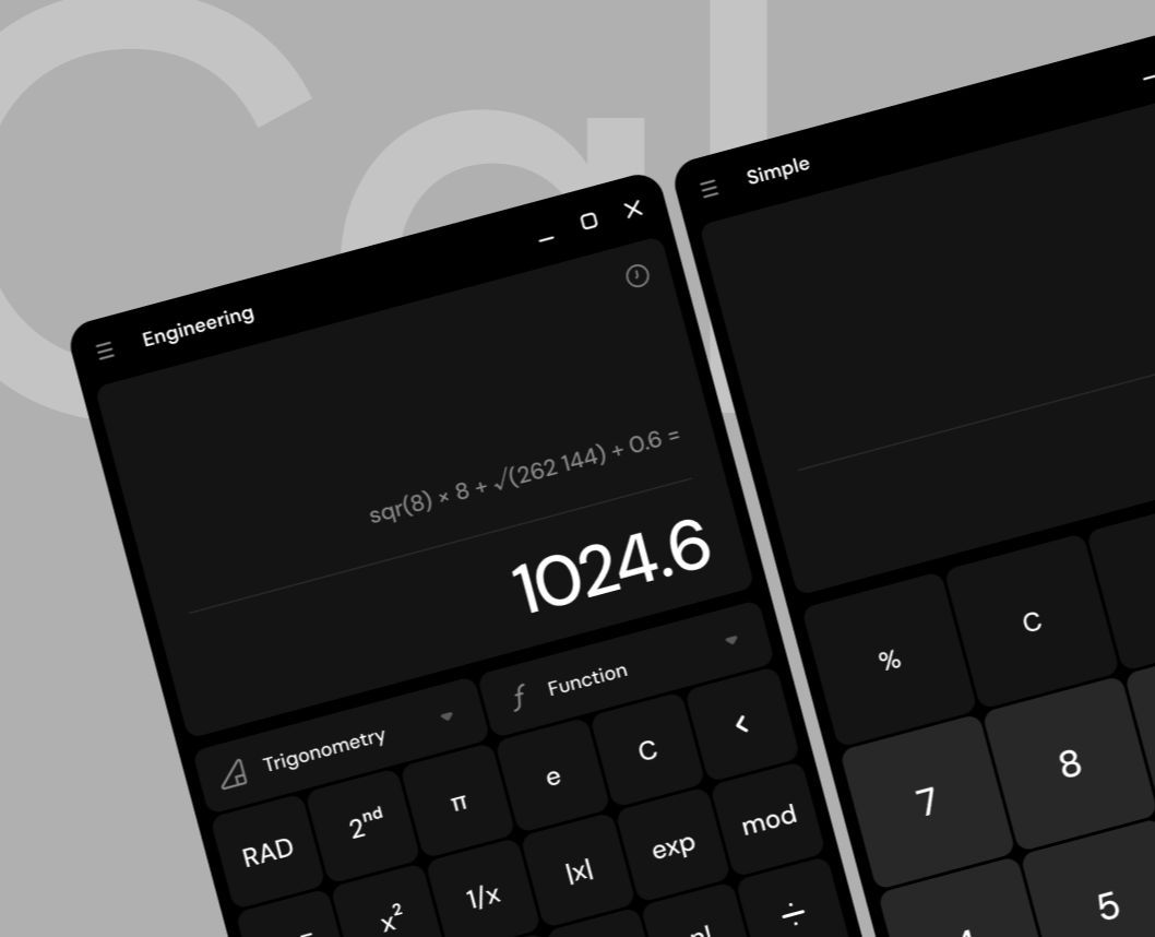 Calculator — Интерфейсы на Dprofile