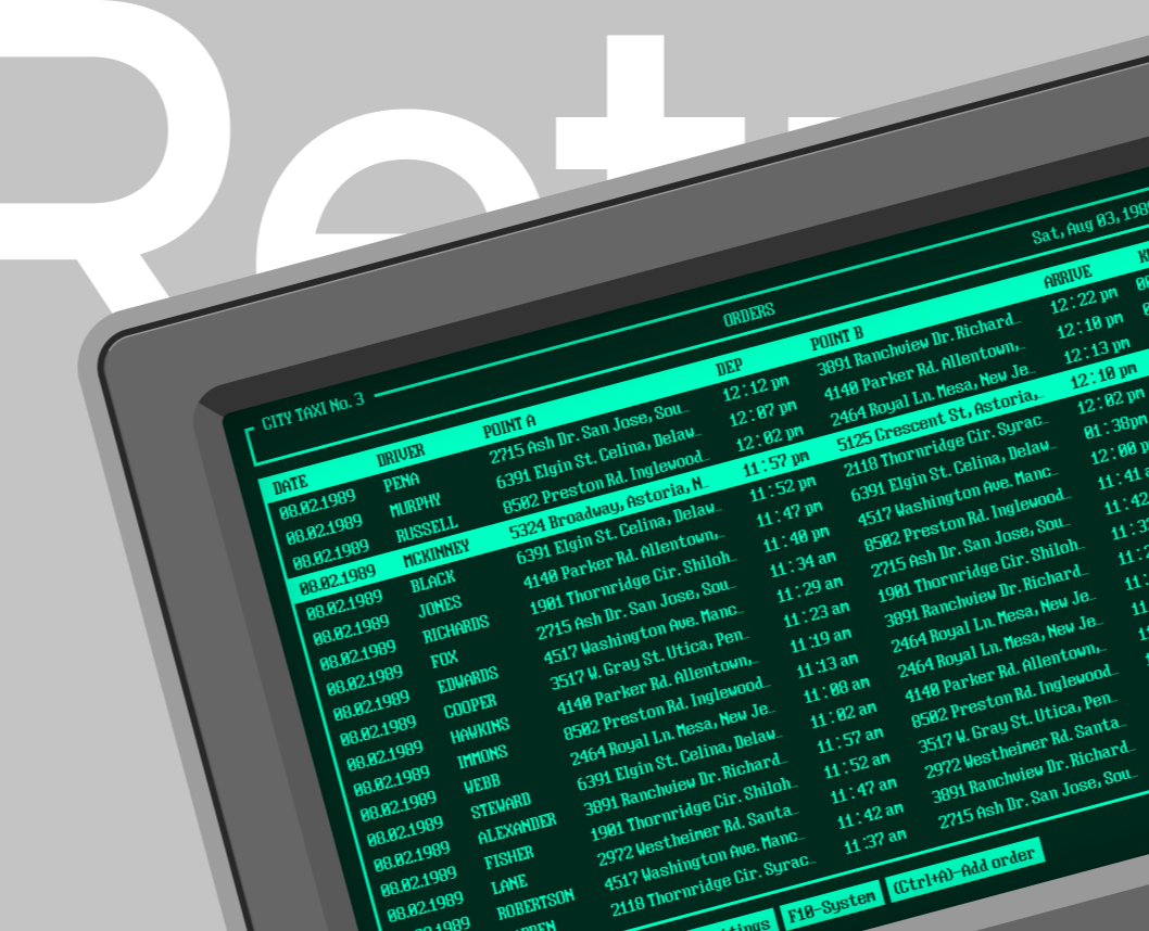 Retro OMS — Интерфейсы, Иллюстрация на Dprofile