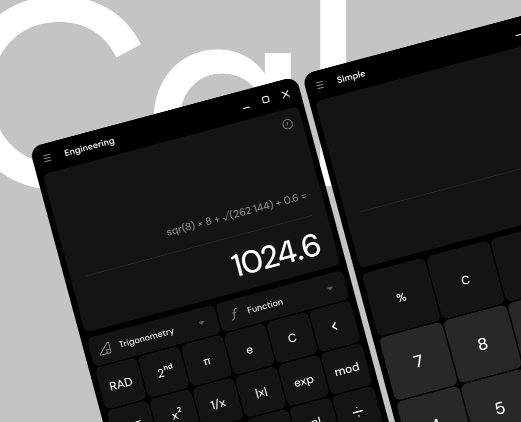 Calculator — Интерфейсы на Dprofile