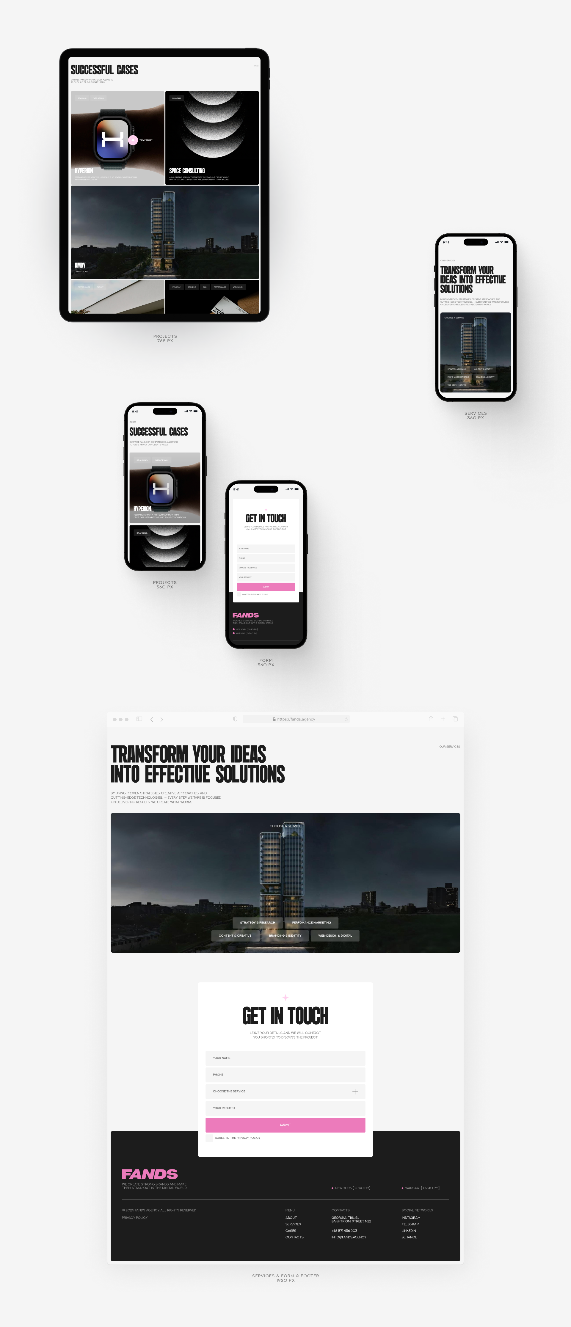 FANDS | Digital agency website — Изображение №6 — Интерфейсы, Анимация на Dprofile
