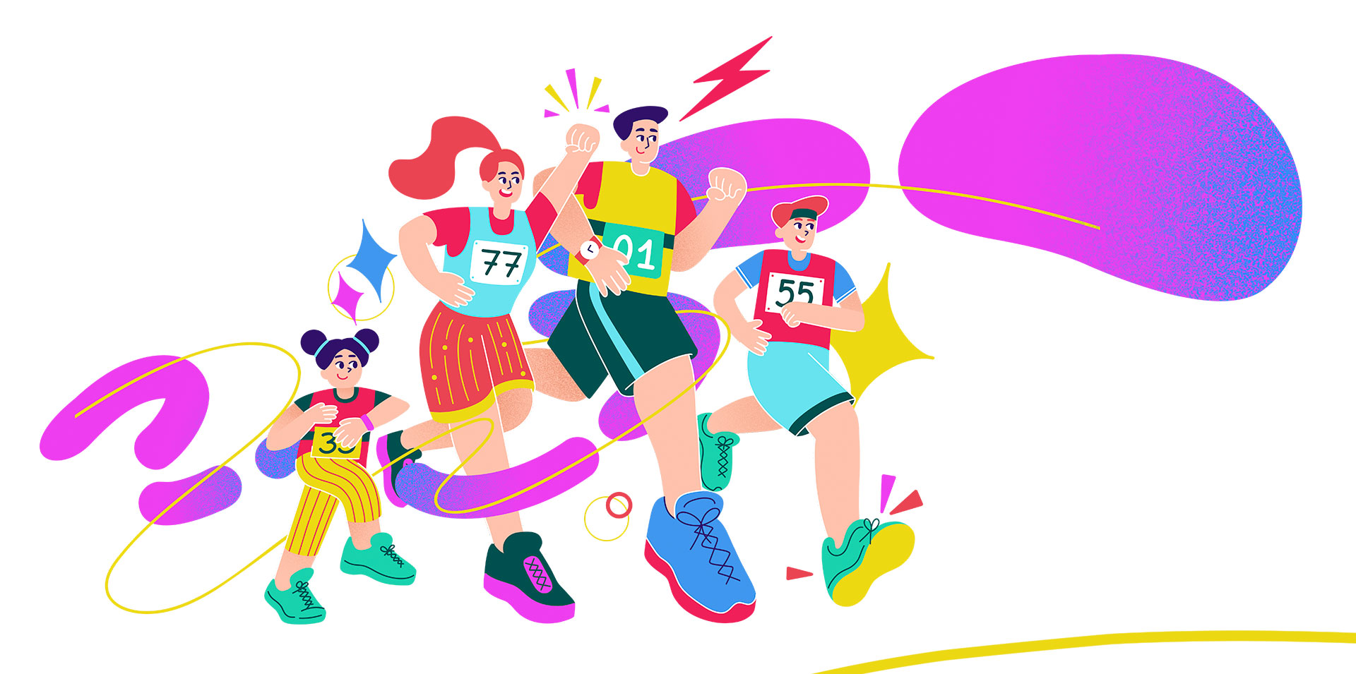 Иллюстрации персонажей для спортивных мероприятий — Изображение №3 — Брендинг, Иллюстрация на Dprofile