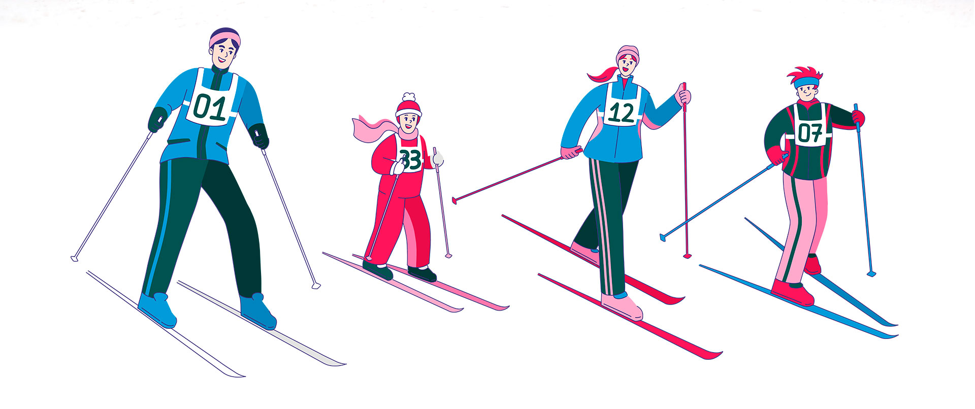 Иллюстрации персонажей для спортивных мероприятий — Изображение №16 — Брендинг, Иллюстрация на Dprofile