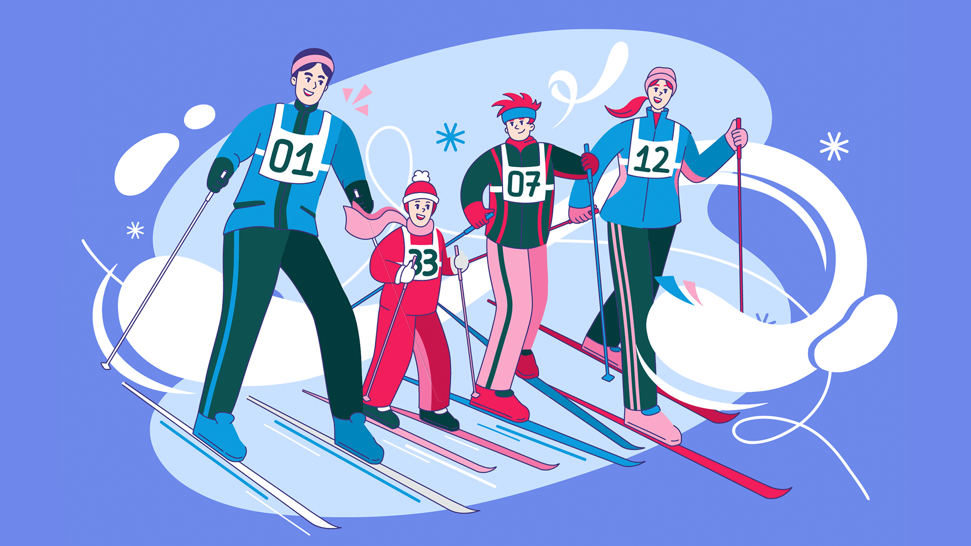 Иллюстрации персонажей для спортивных мероприятий — Изображение №11 — Брендинг, Иллюстрация на Dprofile