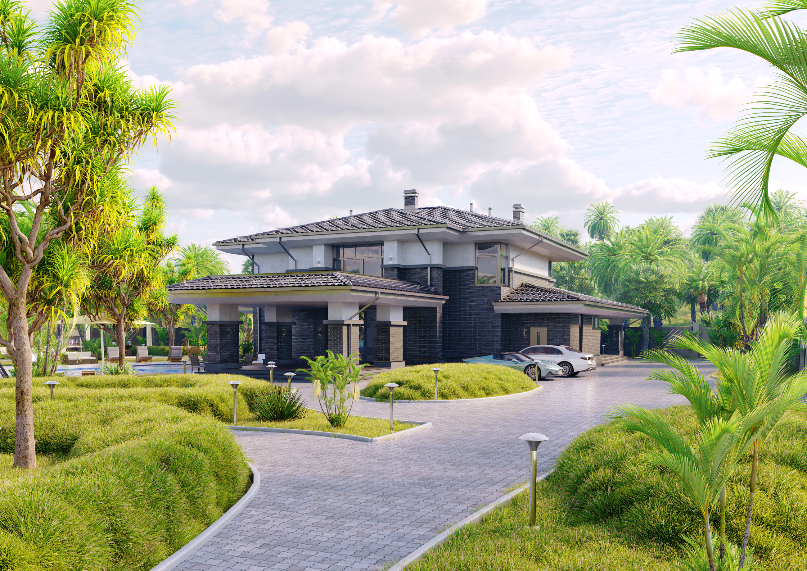 Modern Tropical Villa / Современная вилла в тропиках — Изображение №2 — 3D, Архитектура на Dprofile