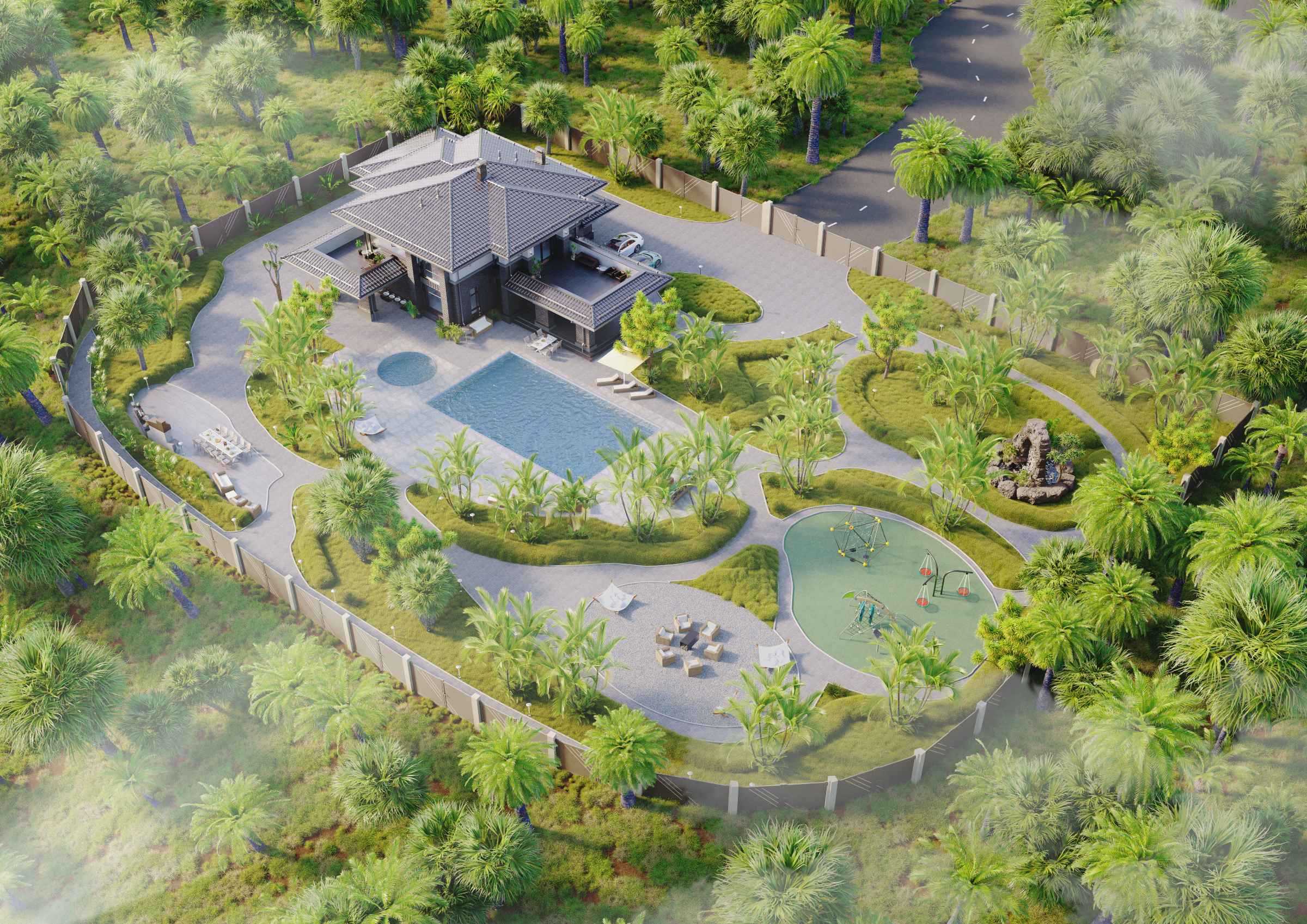 Modern Tropical Villa / Современная вилла в тропиках — Изображение №5 — 3D, Архитектура на Dprofile