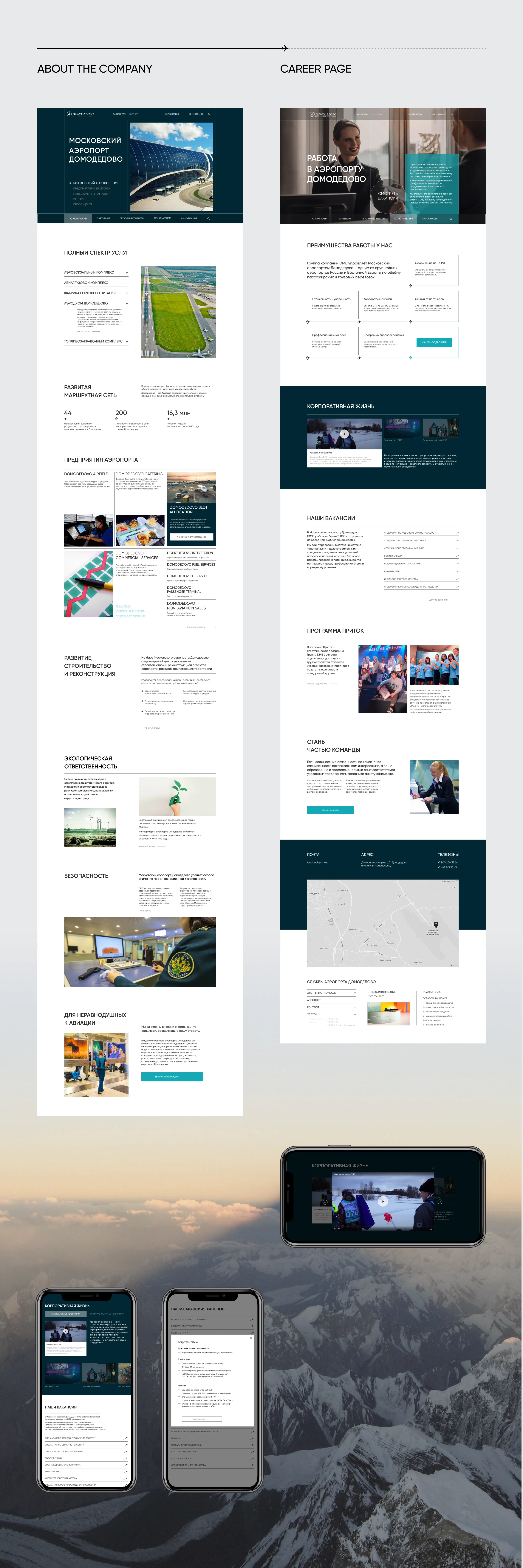 Редизайн корпоративного сайта - Аэропорт Домодедово — Изображение №7 — Интерфейсы на Dprofile