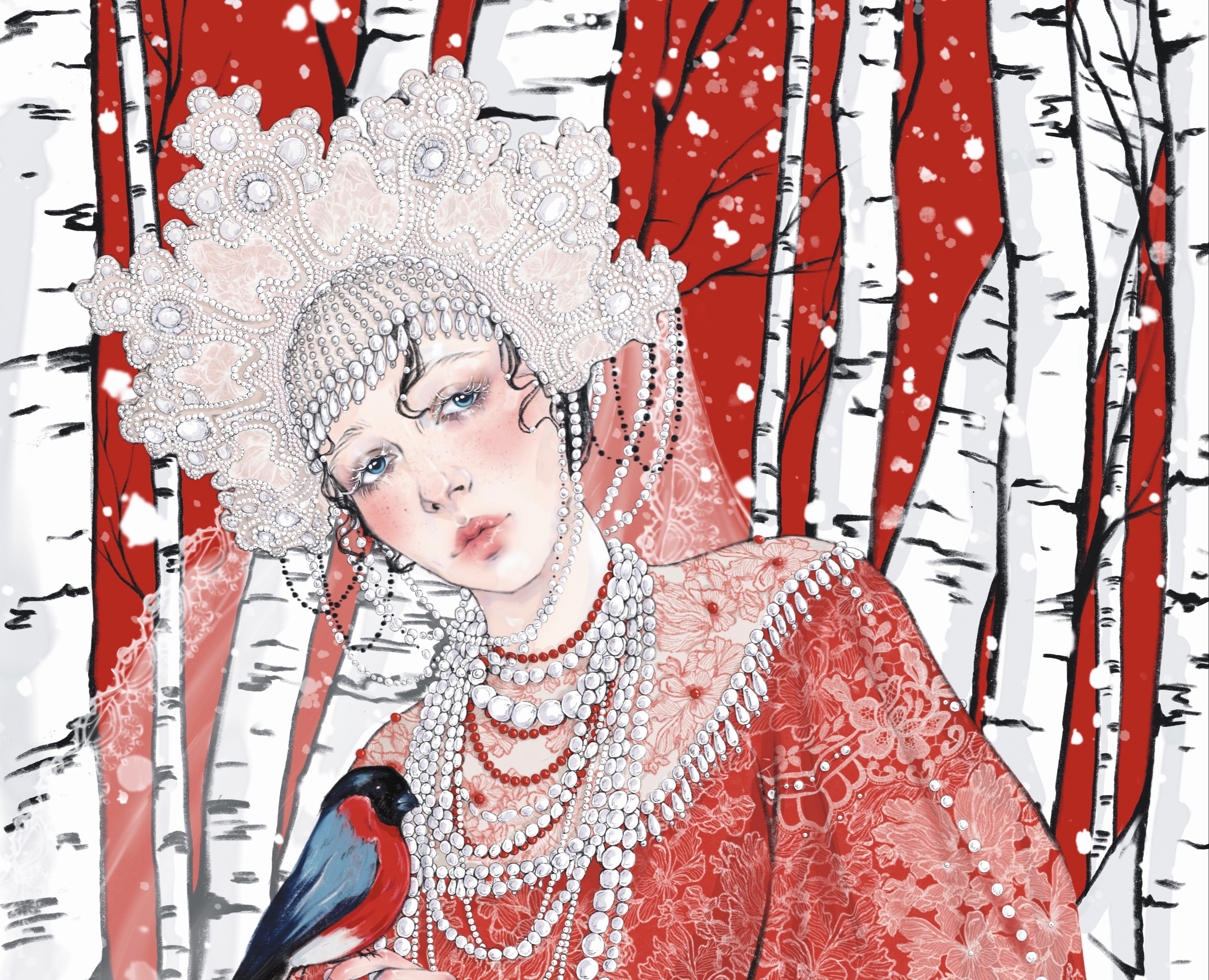 Новогодняя открытка a la russe на Dprofile