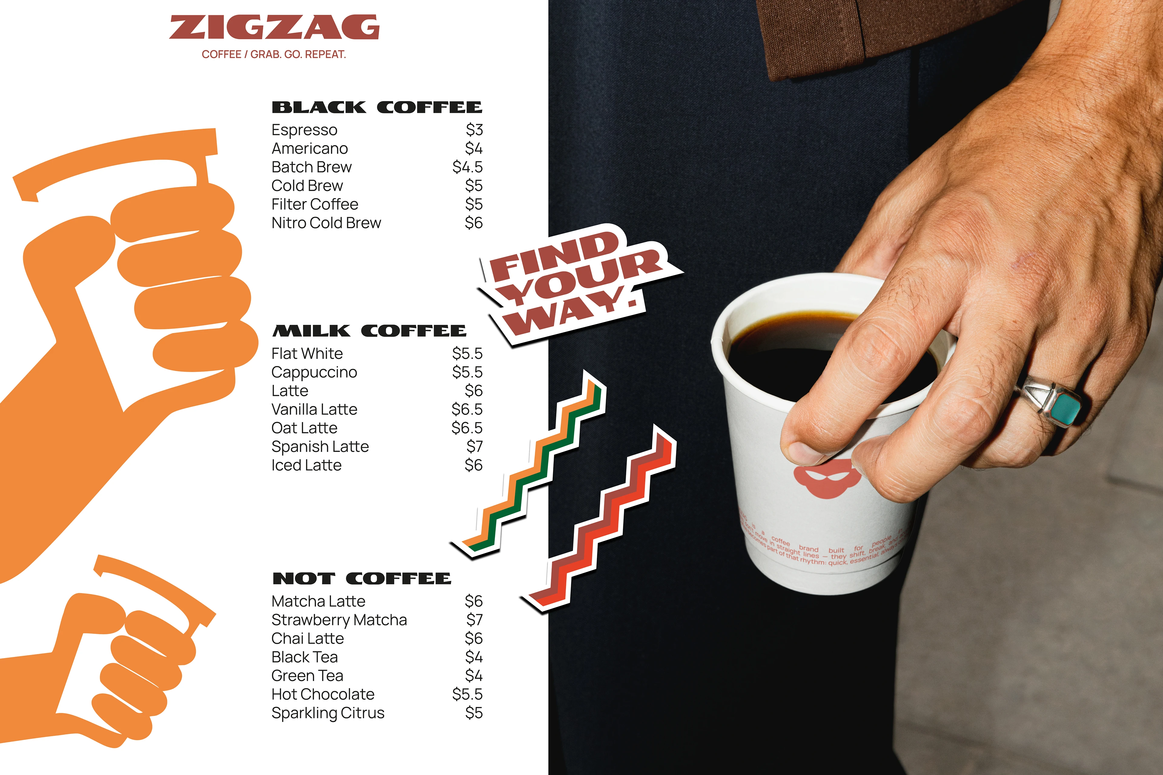Айдентика | ZIGZAG coffee — Изображение №9 — Брендинг на Dprofile