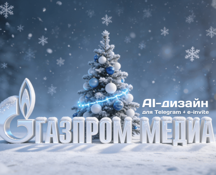 Газпром Медиа | AI-дизайн для Telegram + e-invite — Маркетинг, Нейро на Dprofile