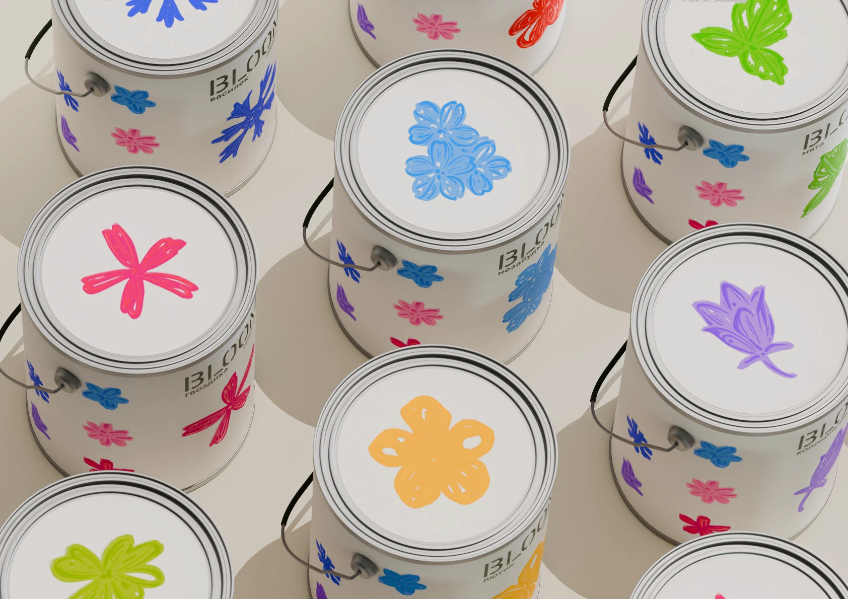 Bloom — краска для дома и сада — Изображение №8 — Брендинг, Иллюстрация на Dprofile