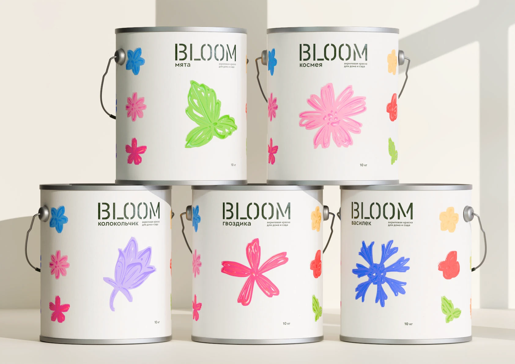 Bloom — краска для дома и сада — Изображение №7 — Брендинг, Иллюстрация на Dprofile