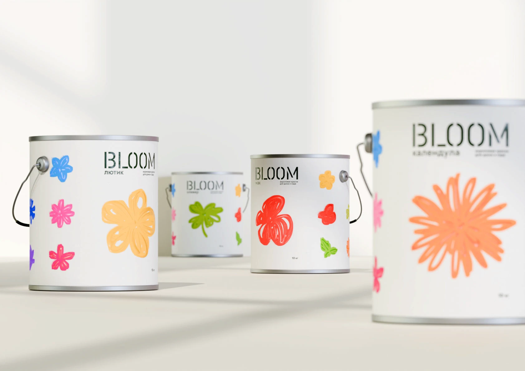 Bloom — краска для дома и сада — Изображение №9 — Брендинг, Иллюстрация на Dprofile