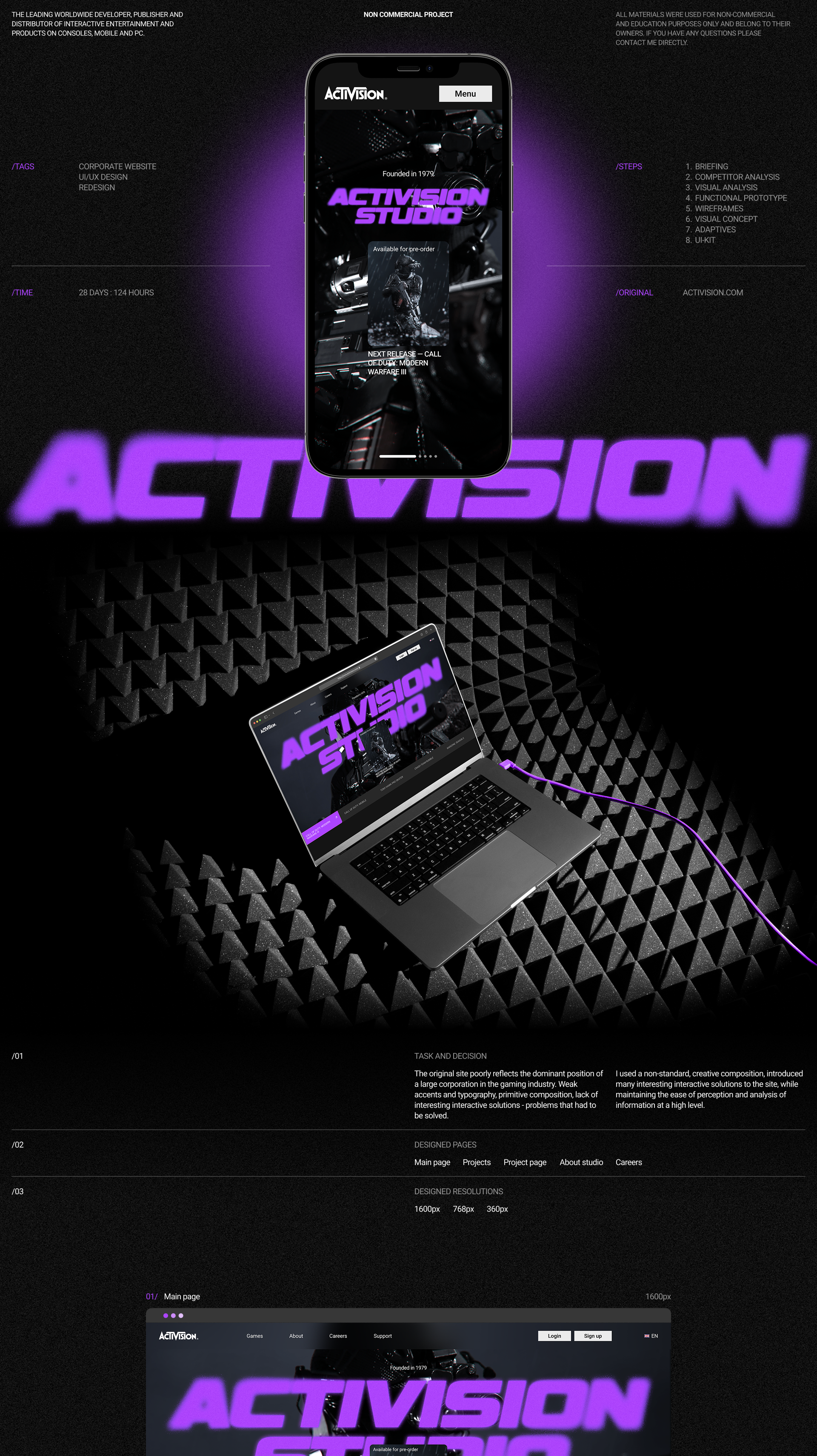 Activision Corporate Website Redesign — Изображение №1 — Интерфейсы, Графика на Dprofile