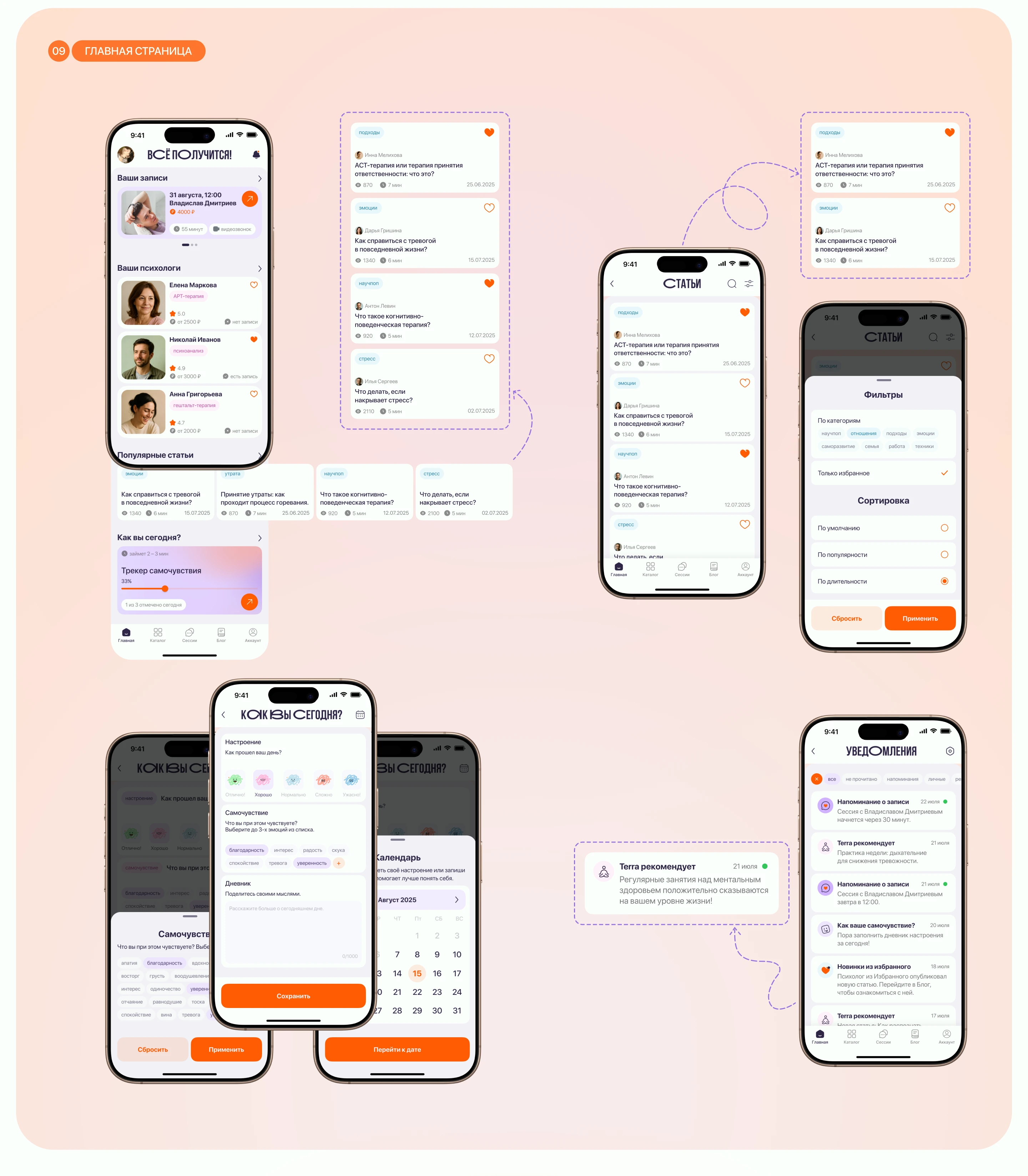 TERRA | Mental Health Mobile App | Design concept — Изображение №9 — Интерфейсы на Dprofile