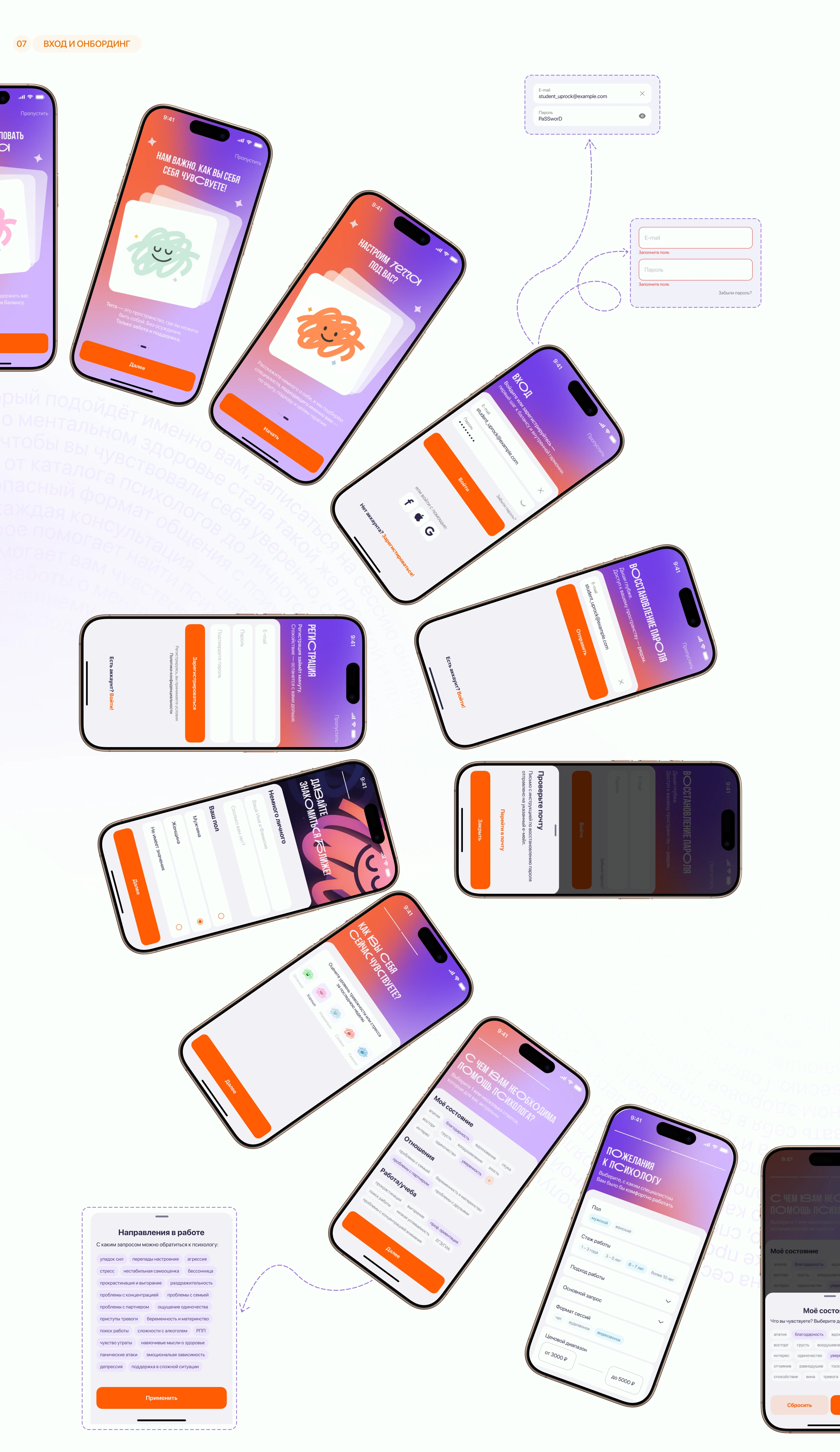 TERRA | Mental Health Mobile App | Design concept — Изображение №7 — Интерфейсы на Dprofile