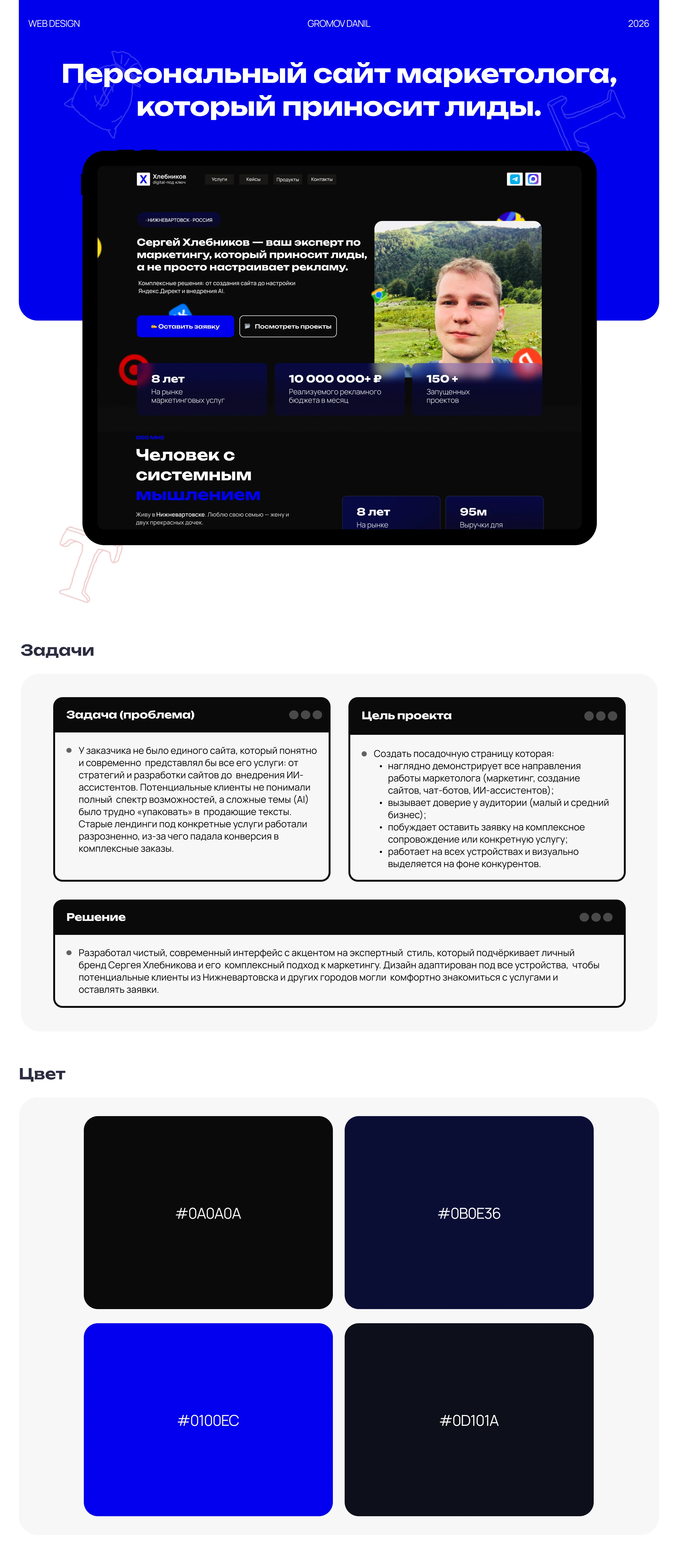 Персональный сайт для маркетолога — Изображение №1 — Интерфейсы на Dprofile