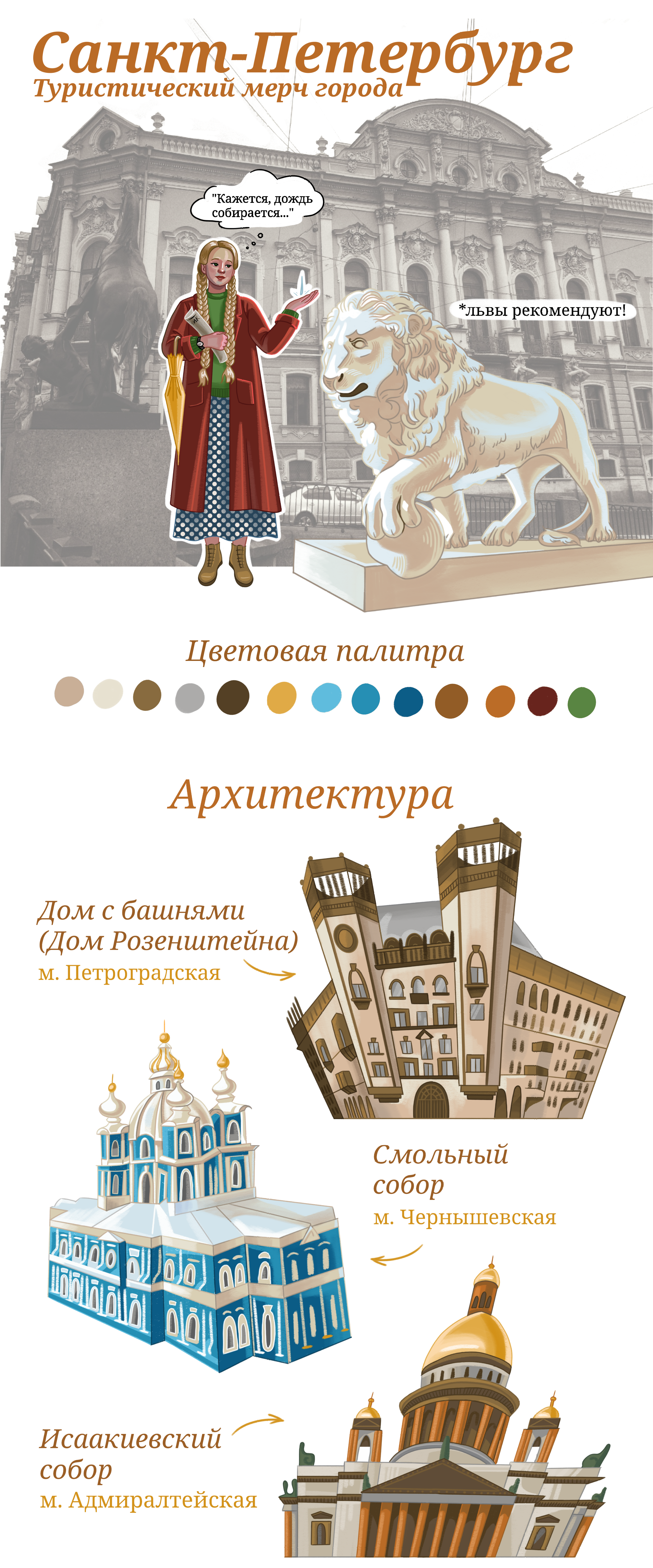 Туристический мерч города Санкт-Петербурга — Изображение №1 — Брендинг, Иллюстрация на Dprofile