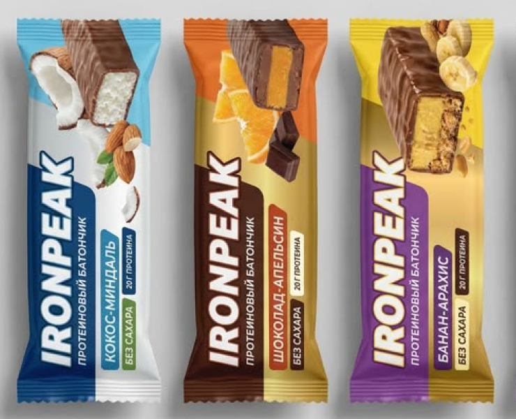 Протеиновые батончика IRONPEAK — Брендинг, Графика на Dprofile