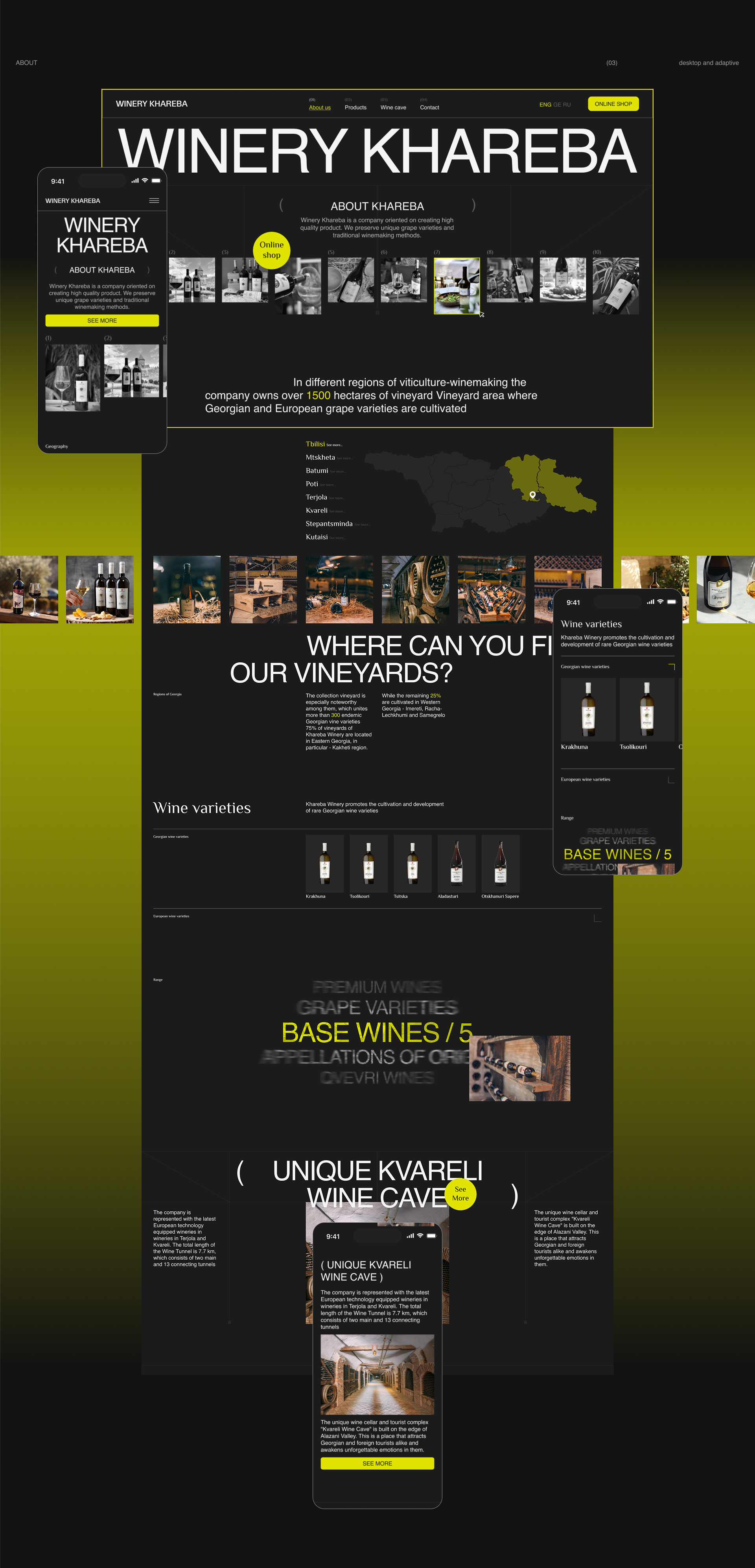 CORPORATE WEBSITE | WINERY KHAREBA — Изображение №7 — Интерфейсы на Dprofile