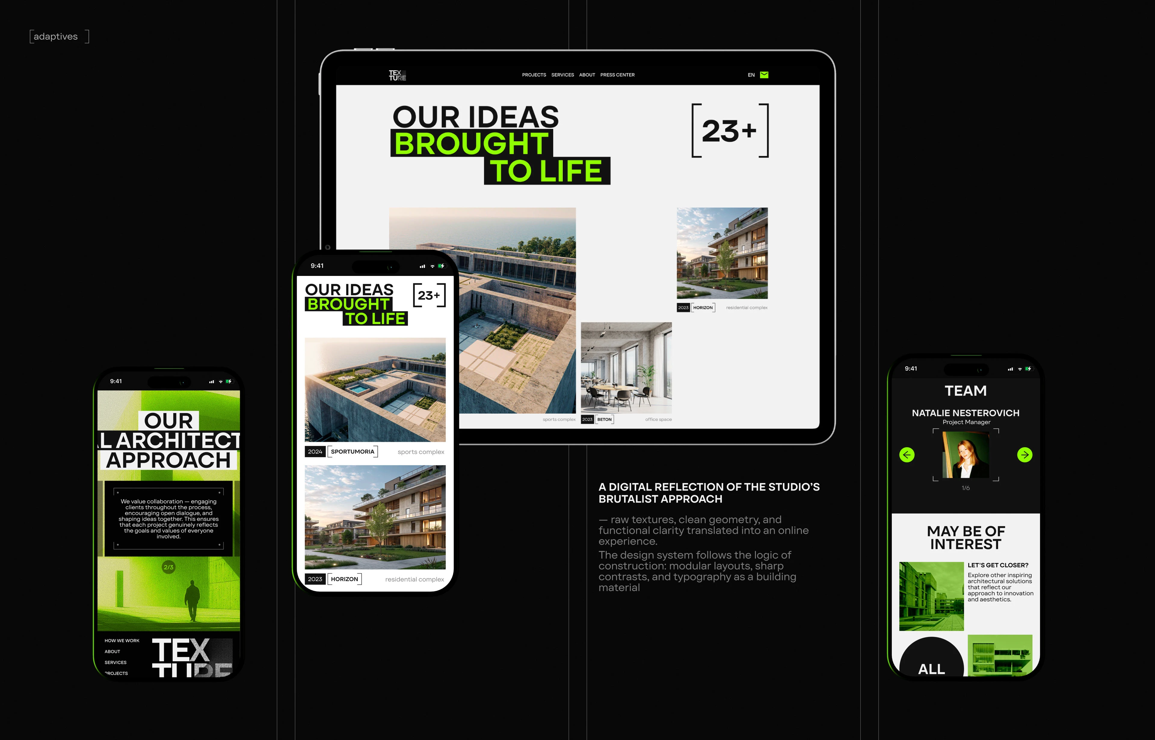 TEXTURE STUDIO | Corporate website — Изображение №6 — Интерфейсы на Dprofile