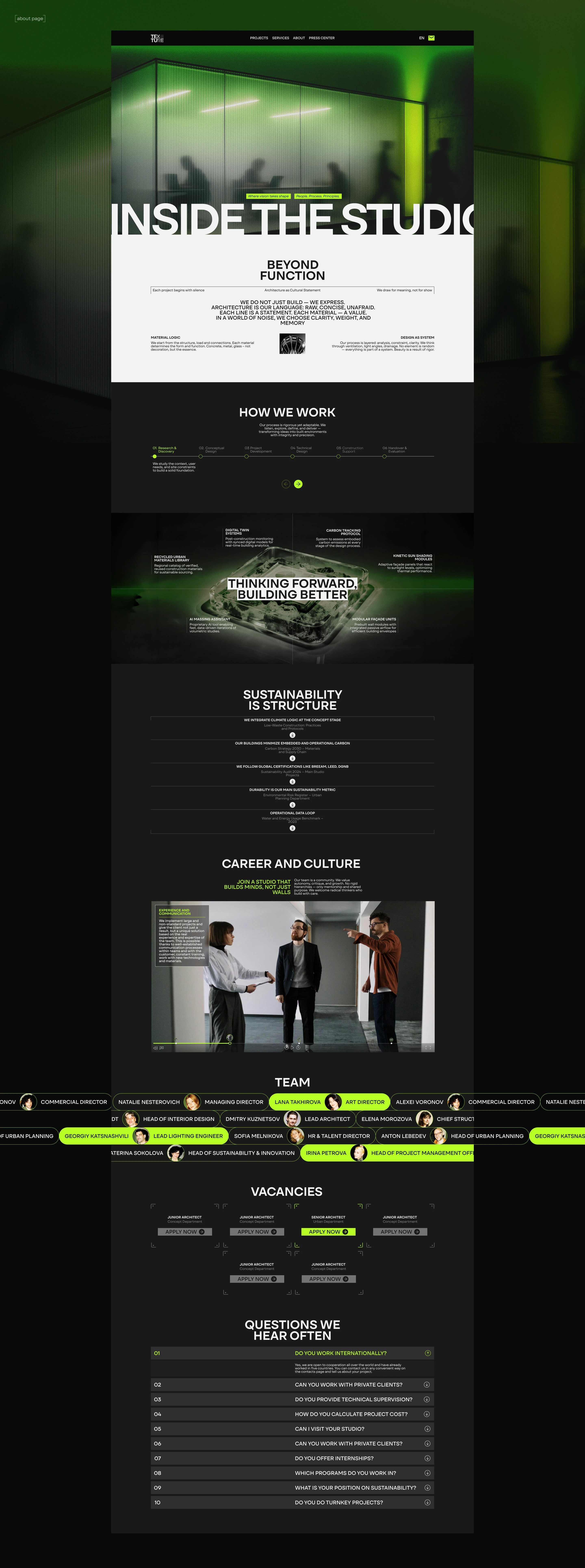 TEXTURE STUDIO | Corporate website — Изображение №12 — Интерфейсы на Dprofile