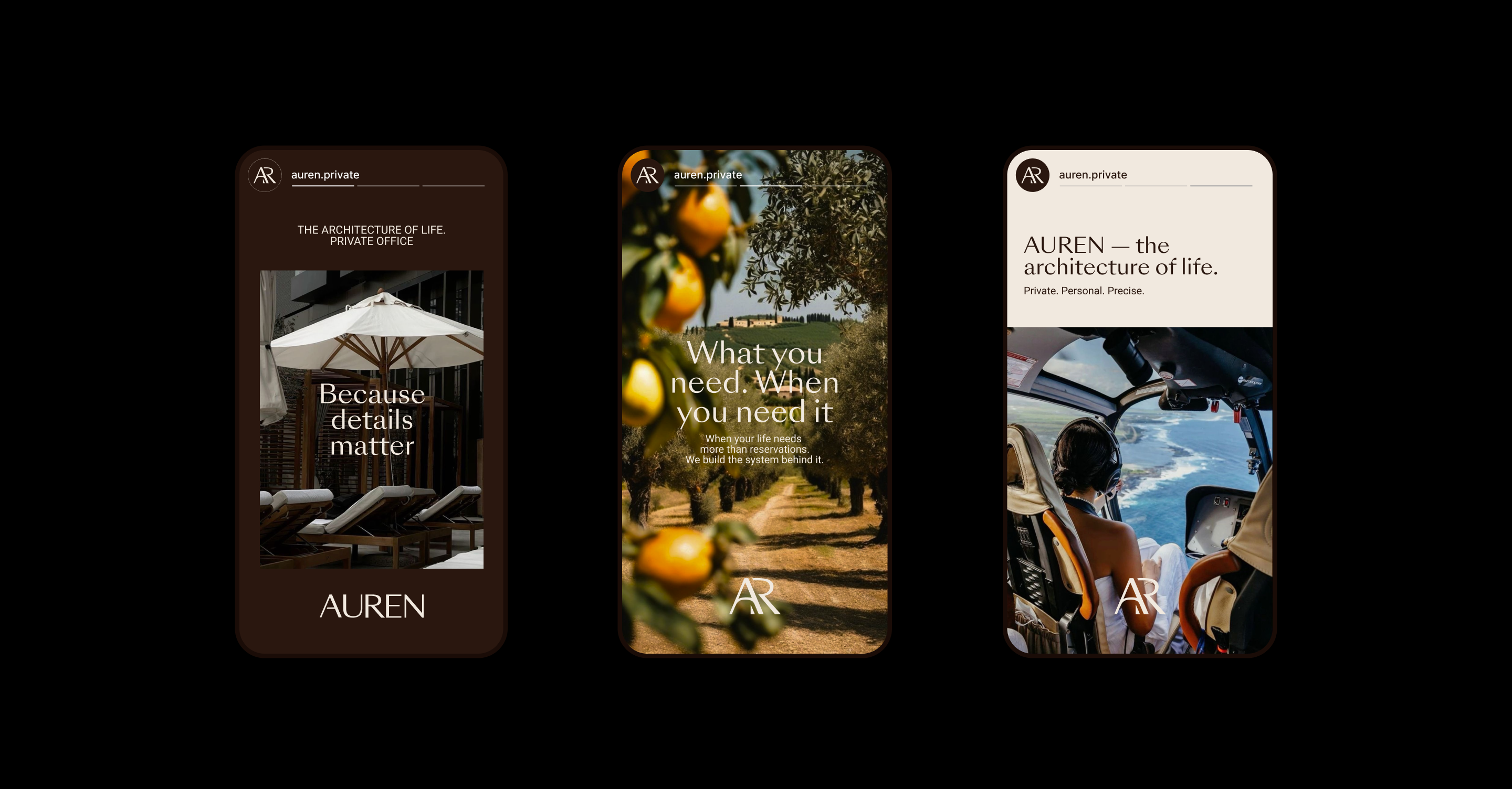 AUREN Private Office — Изображение №5 — Брендинг, Графика на Dprofile