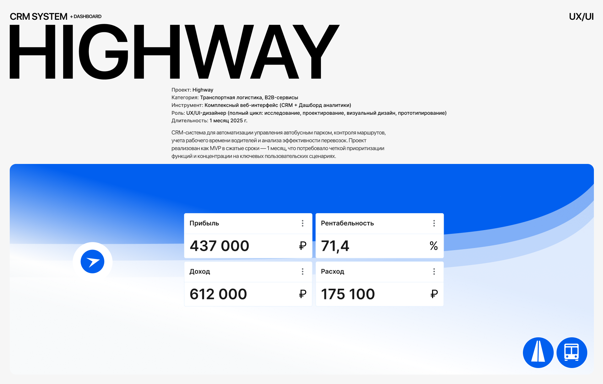 Highway CRM - SaaS & UX UI Design — Изображение №1 — Интерфейсы на Dprofile