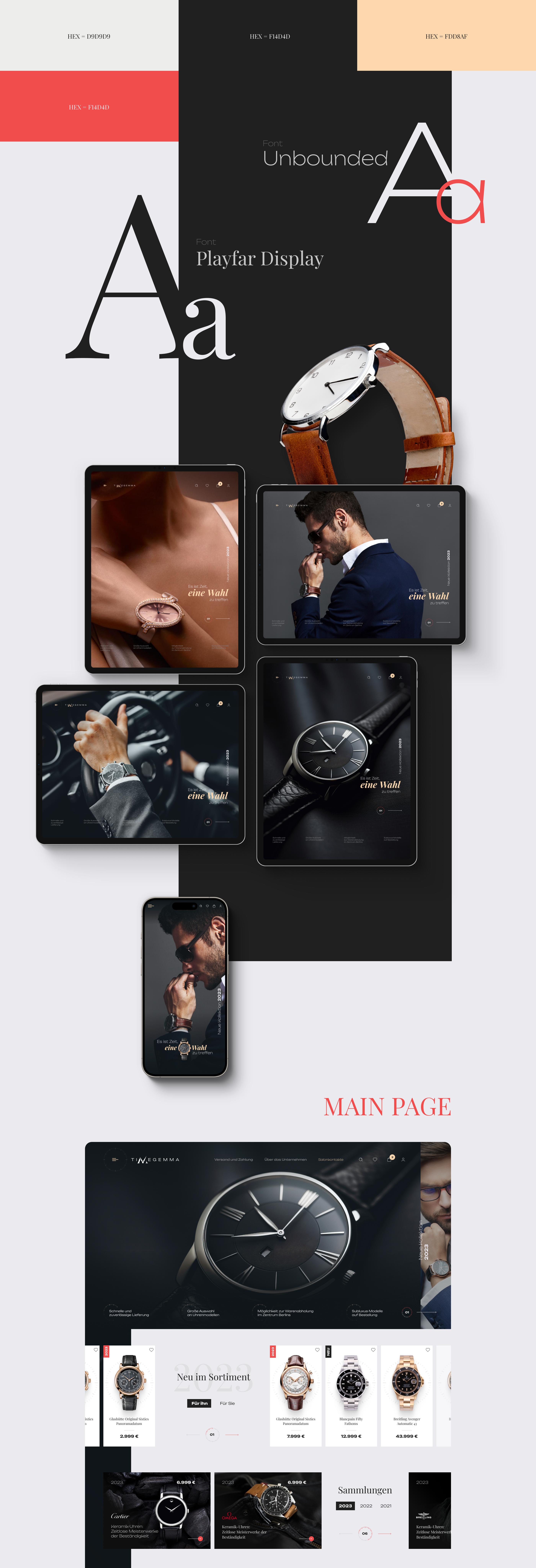 Timegemma [Интернет магазин люксовых часов] — Изображение №2 — Интерфейсы на Dprofile