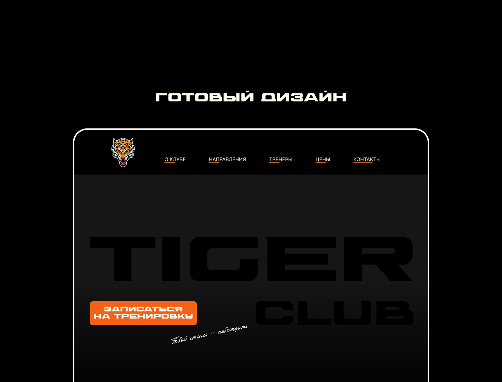 Лендинг. TigerClub — Изображение №6 — Интерфейсы на Dprofile