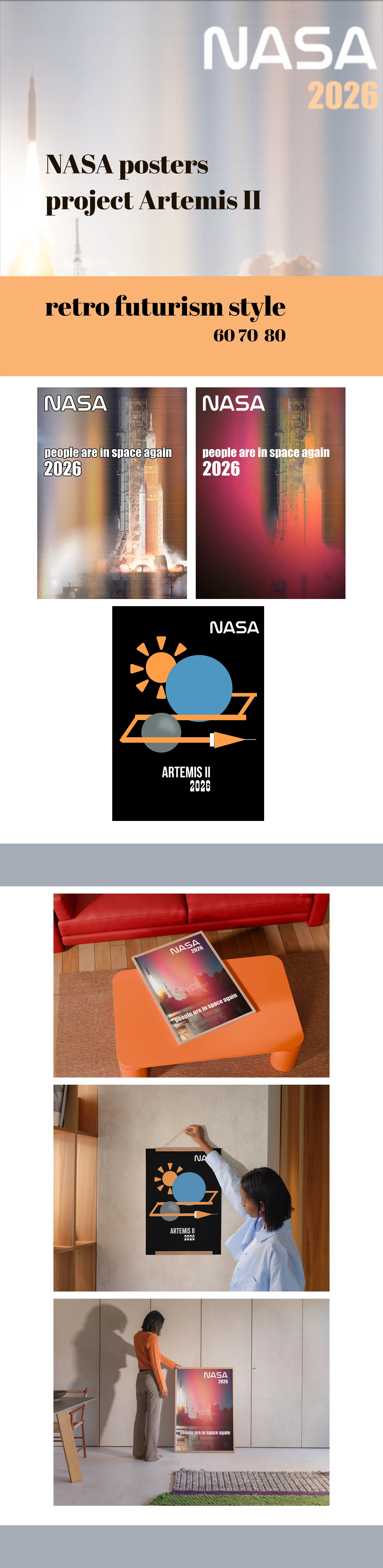 плакаты НАСА в стиле ретро — Изображение №1 — Графика, Маркетинг на Dprofile