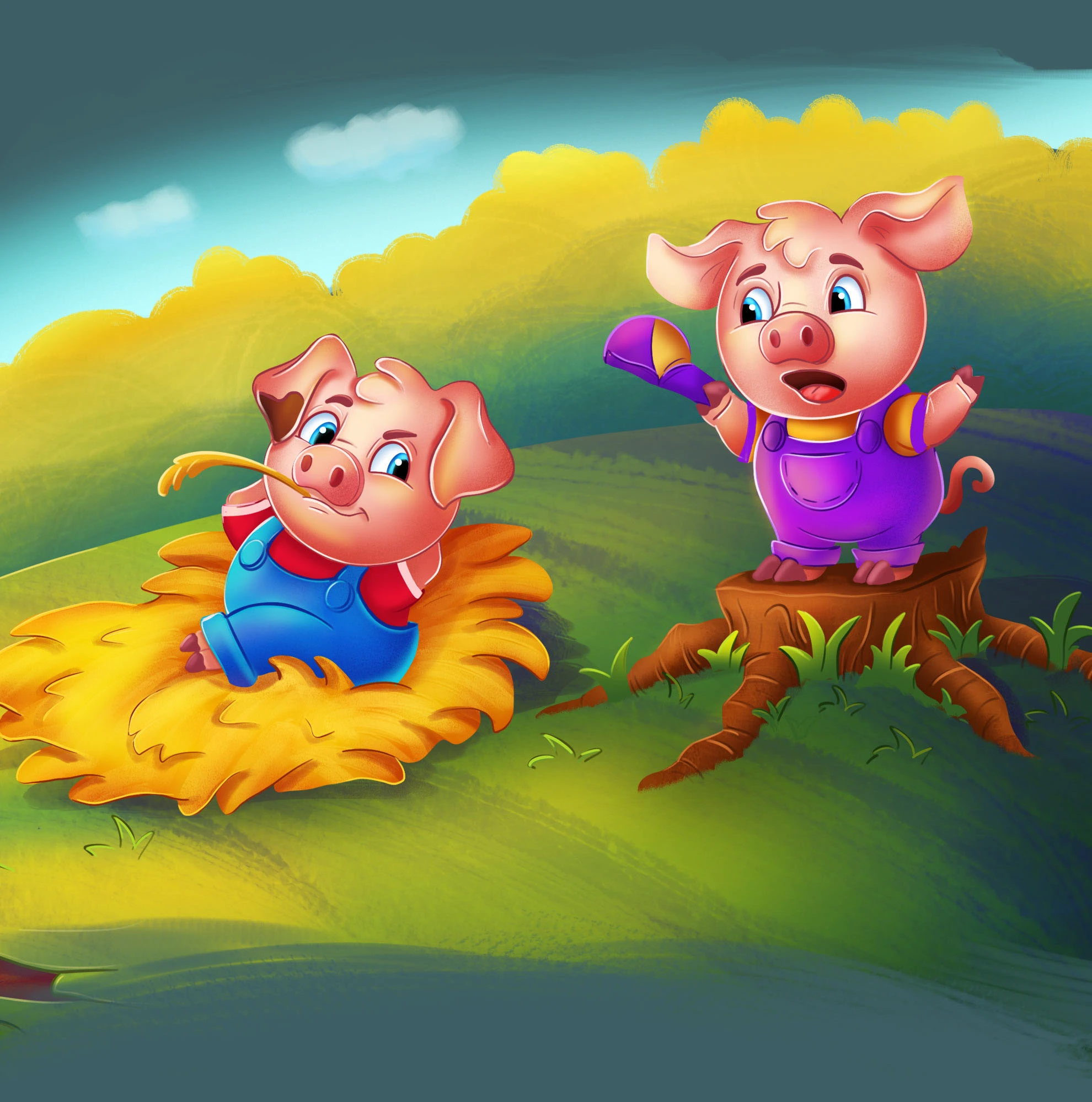 Три поросёнка. Детская книга — Изображение №5 — Иллюстрация на Dprofile