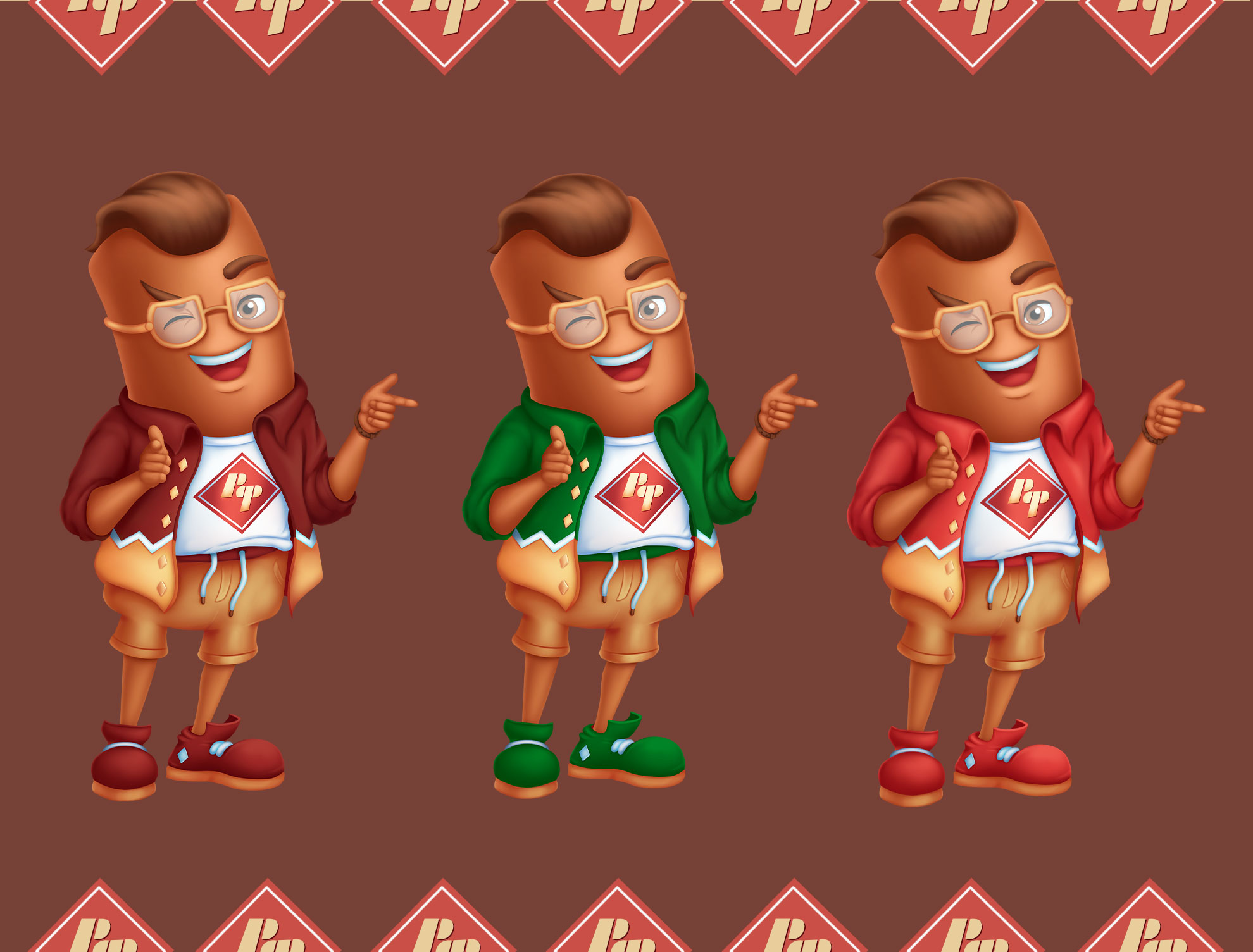 Маскот  для "Рот Фронт". Бренд персонаж. — Изображение №8 — Брендинг, Иллюстрация на Dprofile