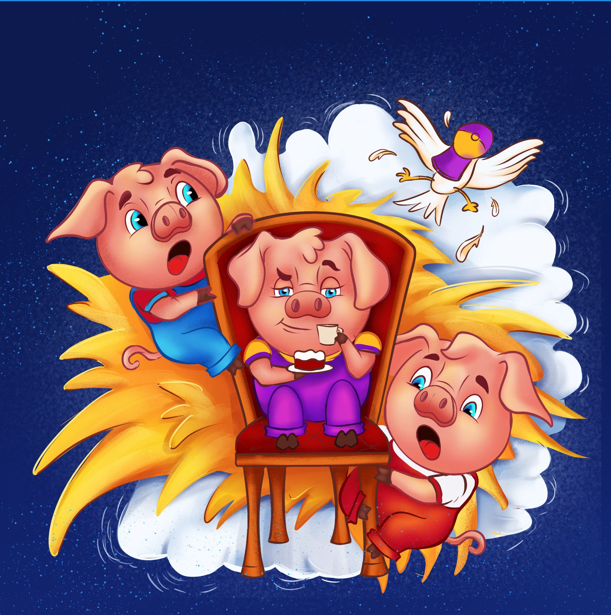 Три поросёнка. Детская книга — Изображение №19 — Иллюстрация на Dprofile