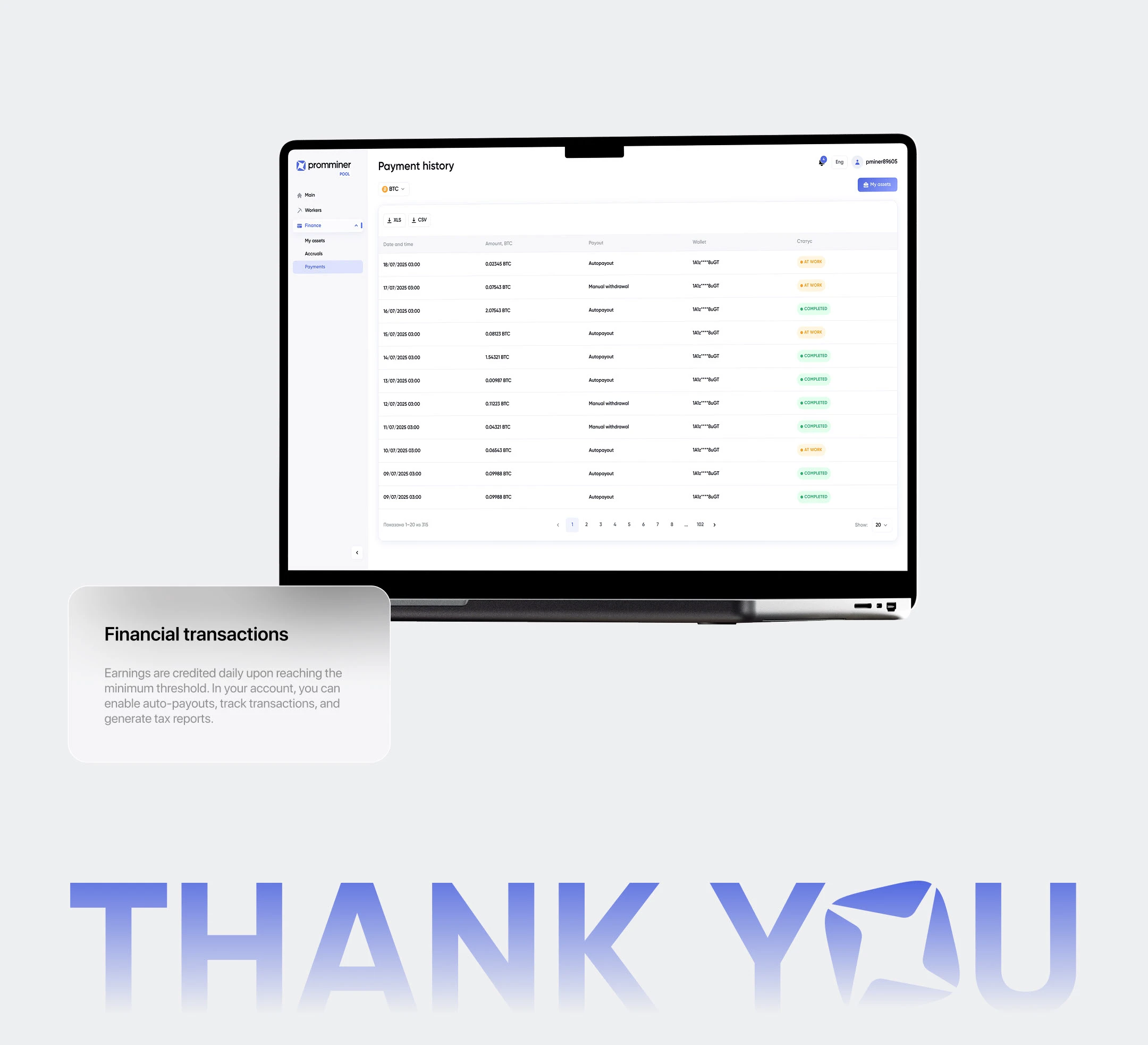 Mining pool (crypto, blockchain) 2025: UIUX — Изображение №17 — Интерфейсы на Dprofile