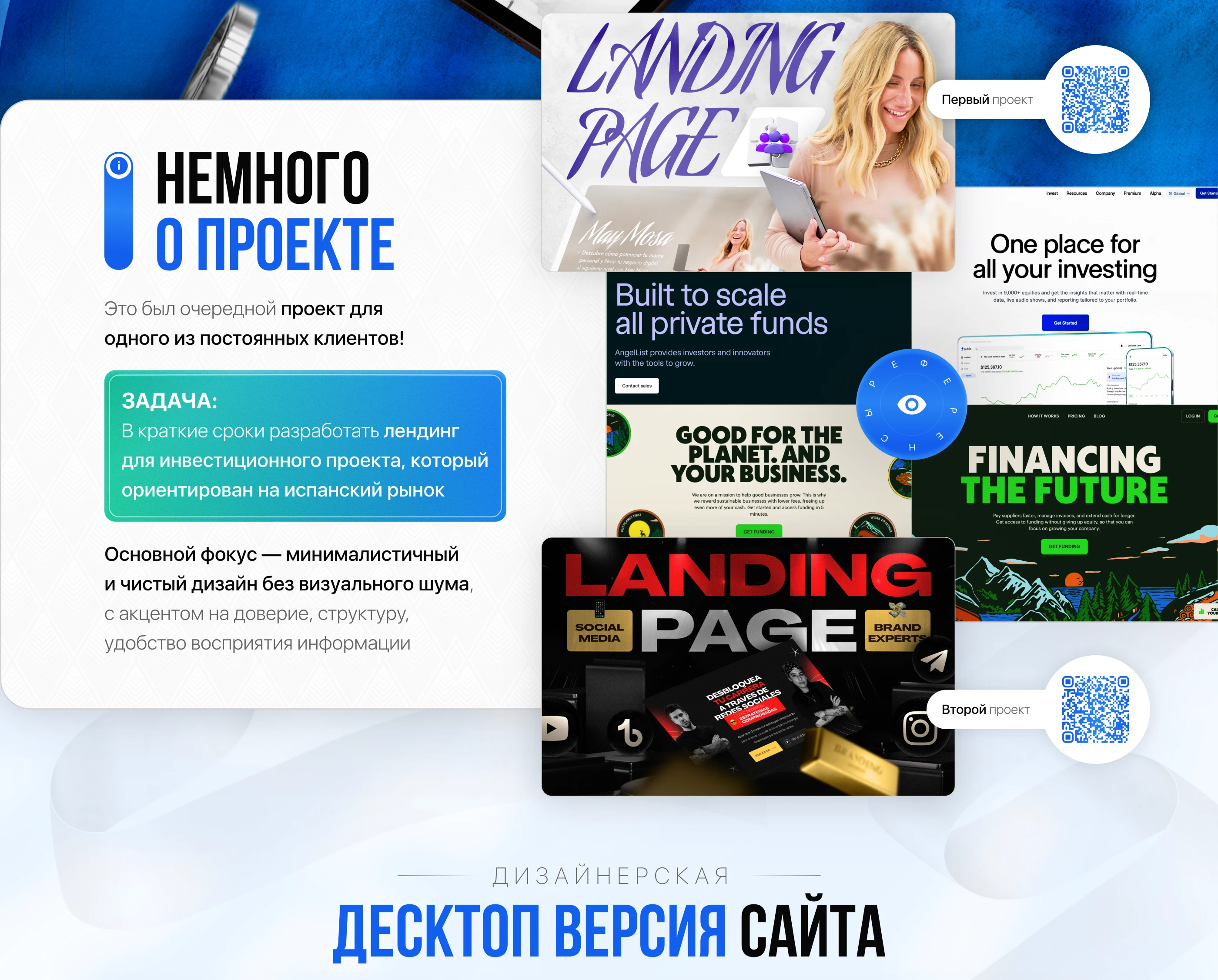 Разработка лендинга для инвестпроекта — Изображение №2 — Интерфейсы, Брендинг на Dprofile