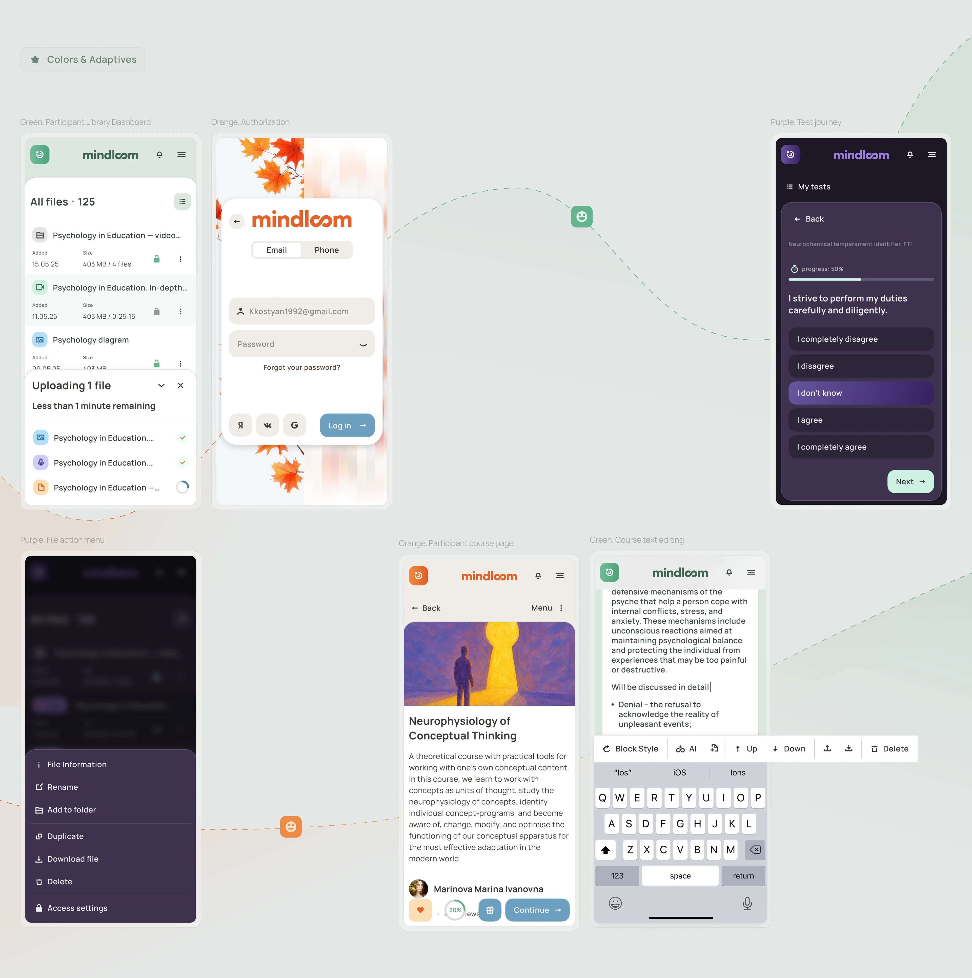 Mindloom: AI Mental Health SaaS | Product Design — Изображение №15 — Интерфейсы на Dprofile