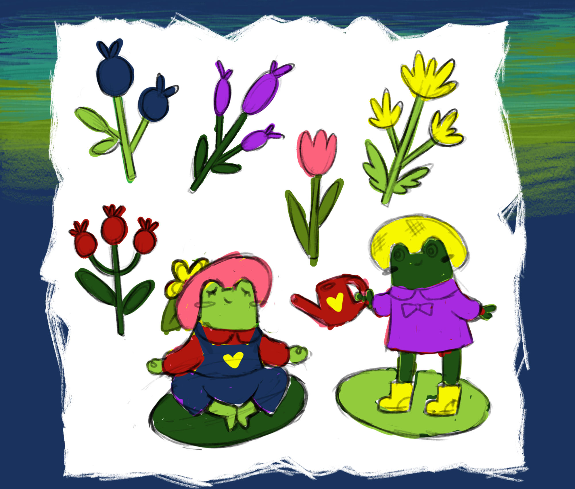 Стикеры "На болоте" — Изображение №4 — Иллюстрация на Dprofile