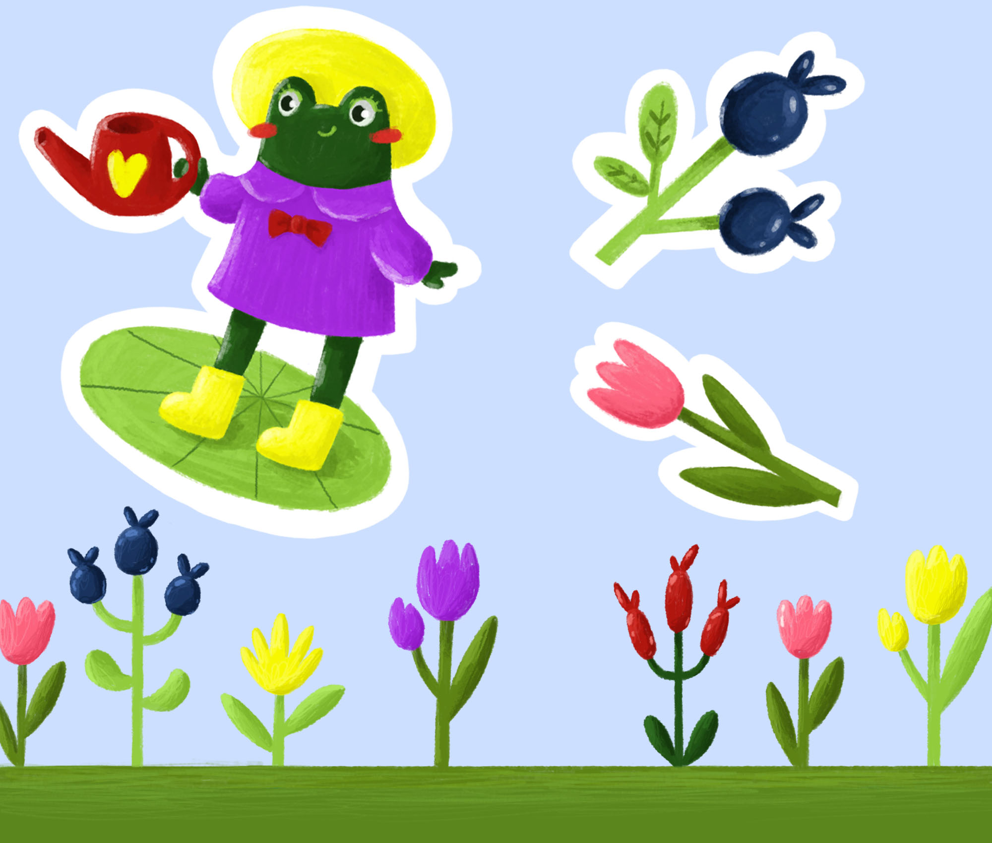 Стикеры "На болоте" — Изображение №6 — Иллюстрация на Dprofile