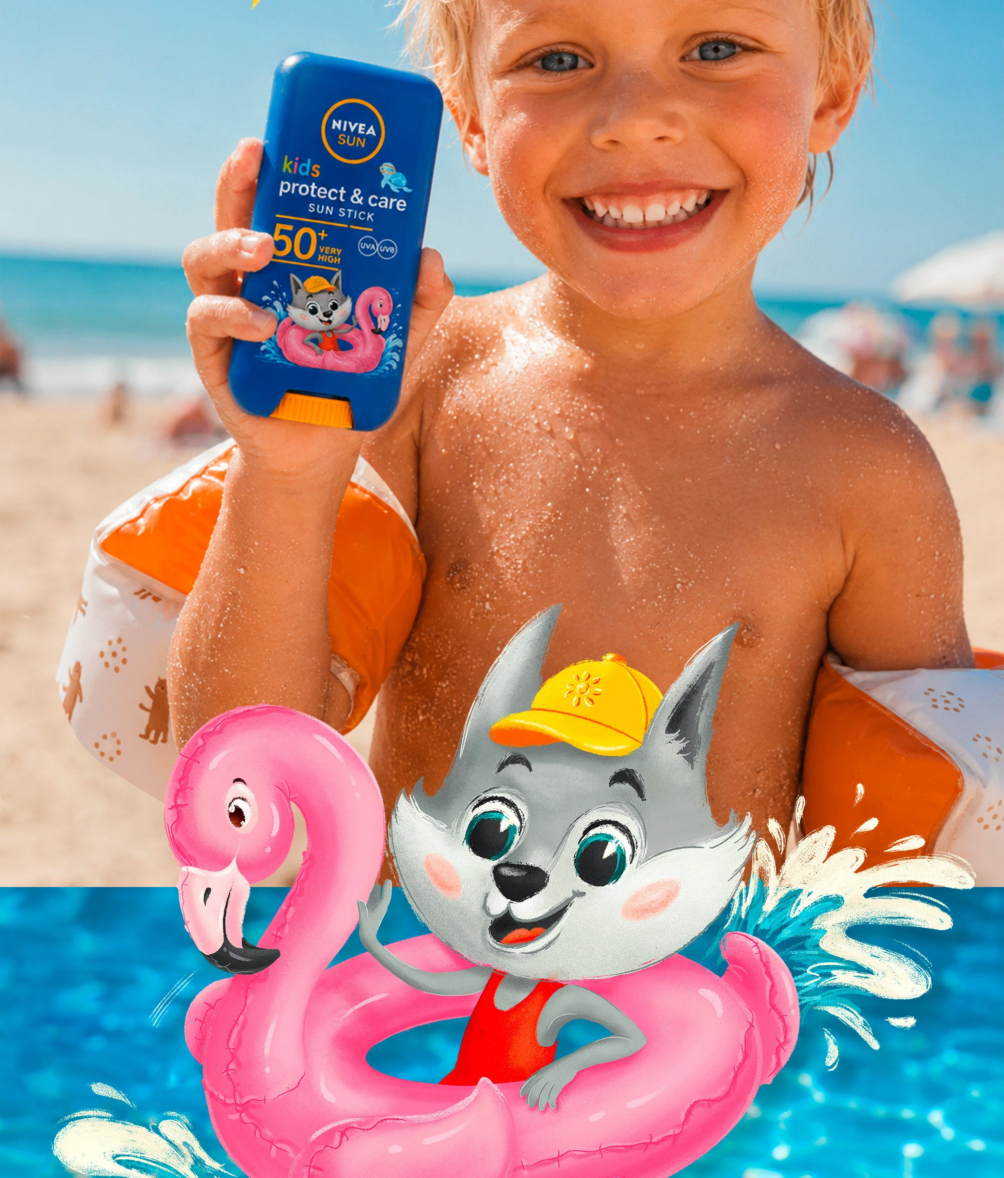 Редизайн упаковки и разработка маскота | NIVEA SUN Kids — Изображение №4 — Иллюстрация, Графика на Dprofile