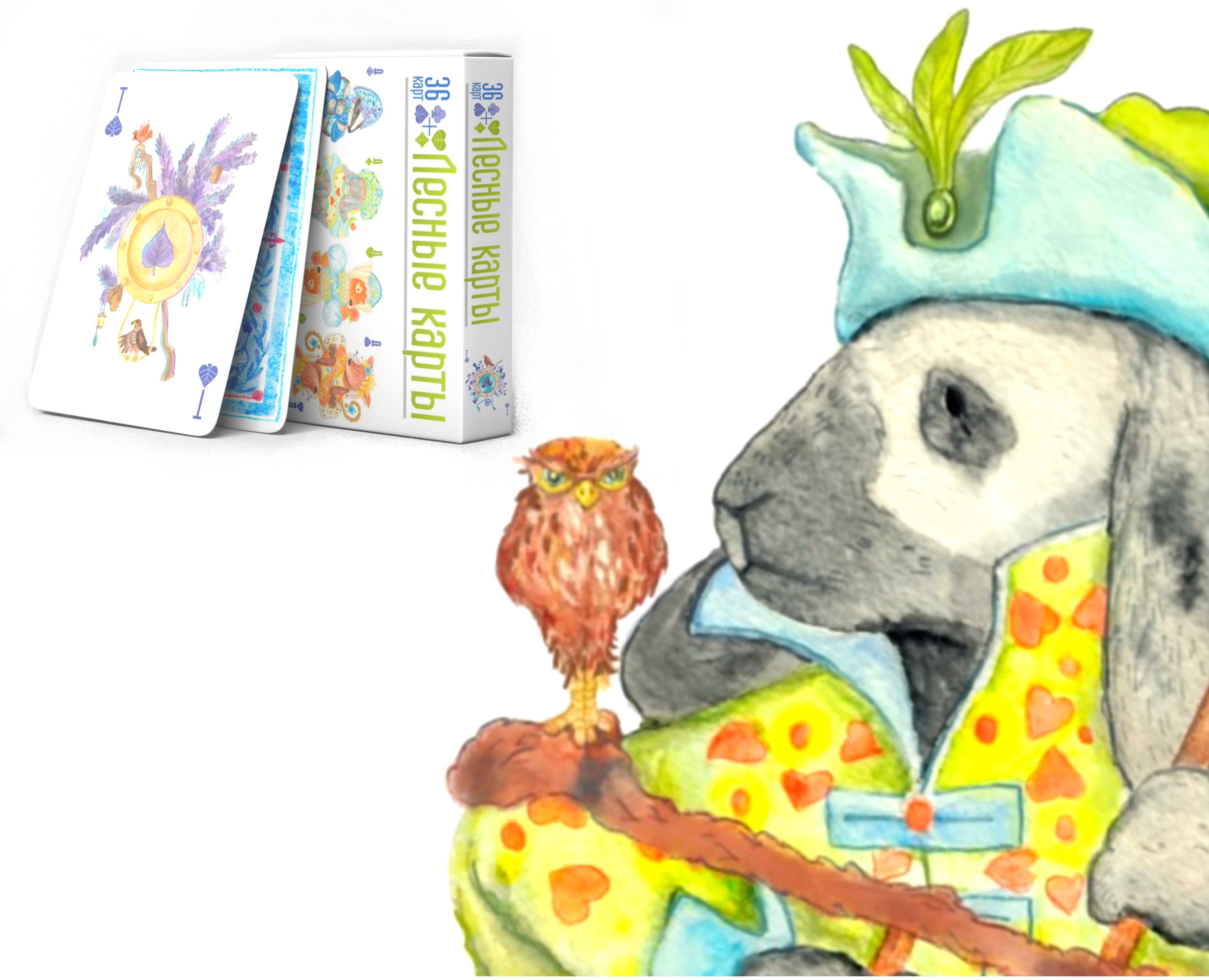 Игральные лесные карты. — Иллюстрация на Dprofile