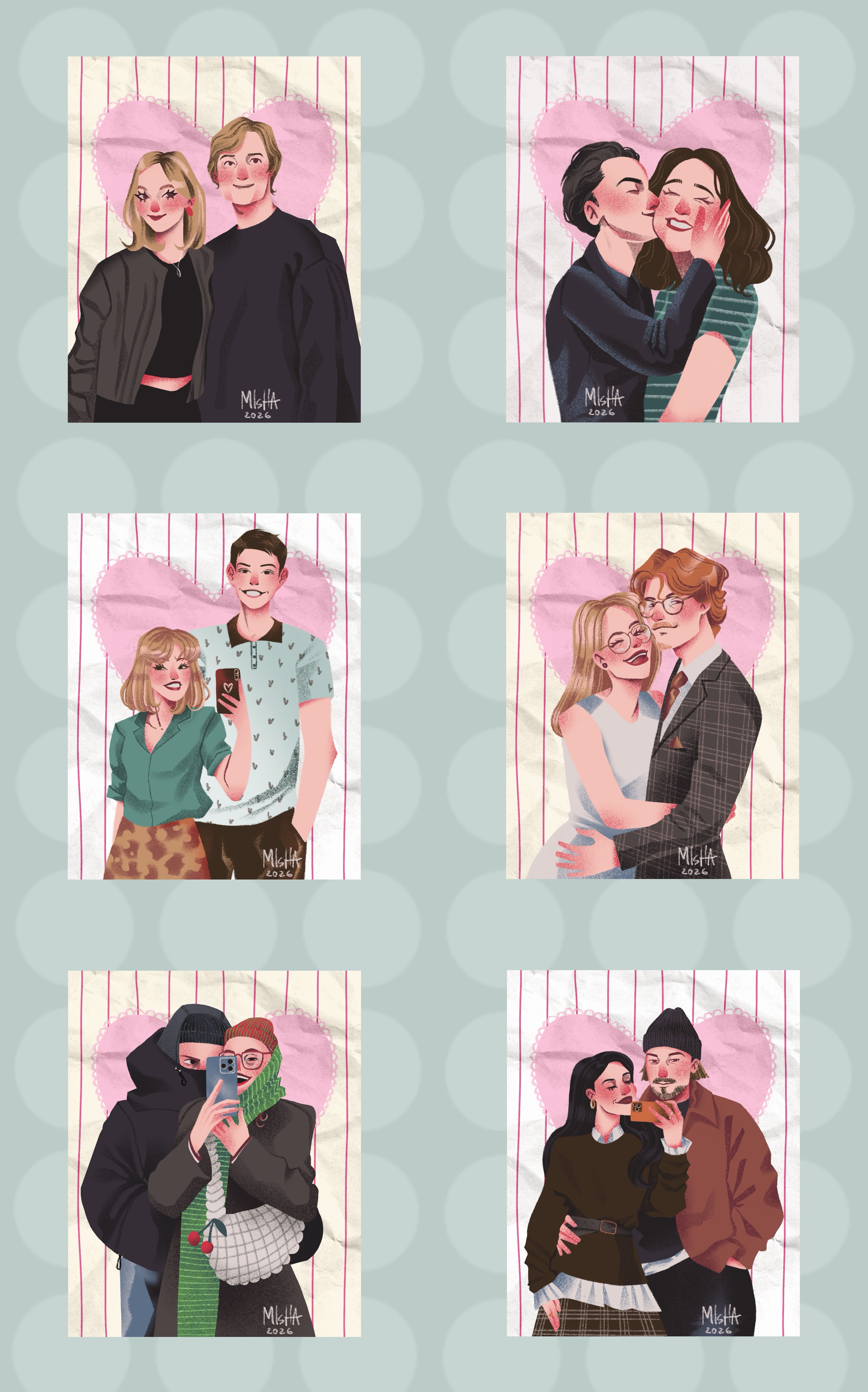 ПАРНЫЕ ПОРТРЕТЫ — Изображение №3 — Иллюстрация на Dprofile