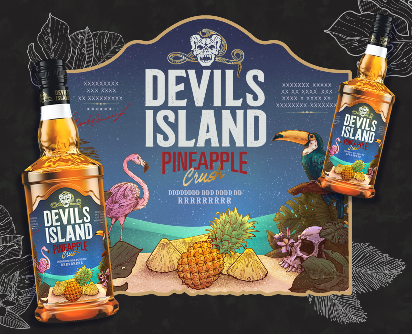 Иллюстрация для этикетки бренда Devil's Island на Dprofile