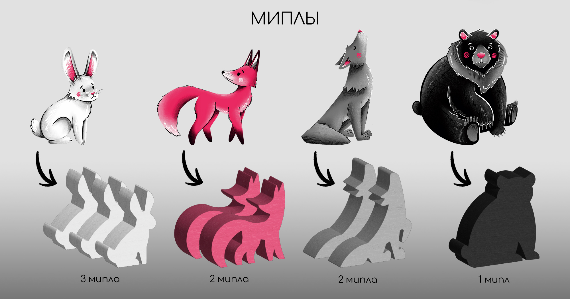 Настольная игра "Ночью по лесу гуляли" — Изображение №9 — Иллюстрация, Промдизайн на Dprofile