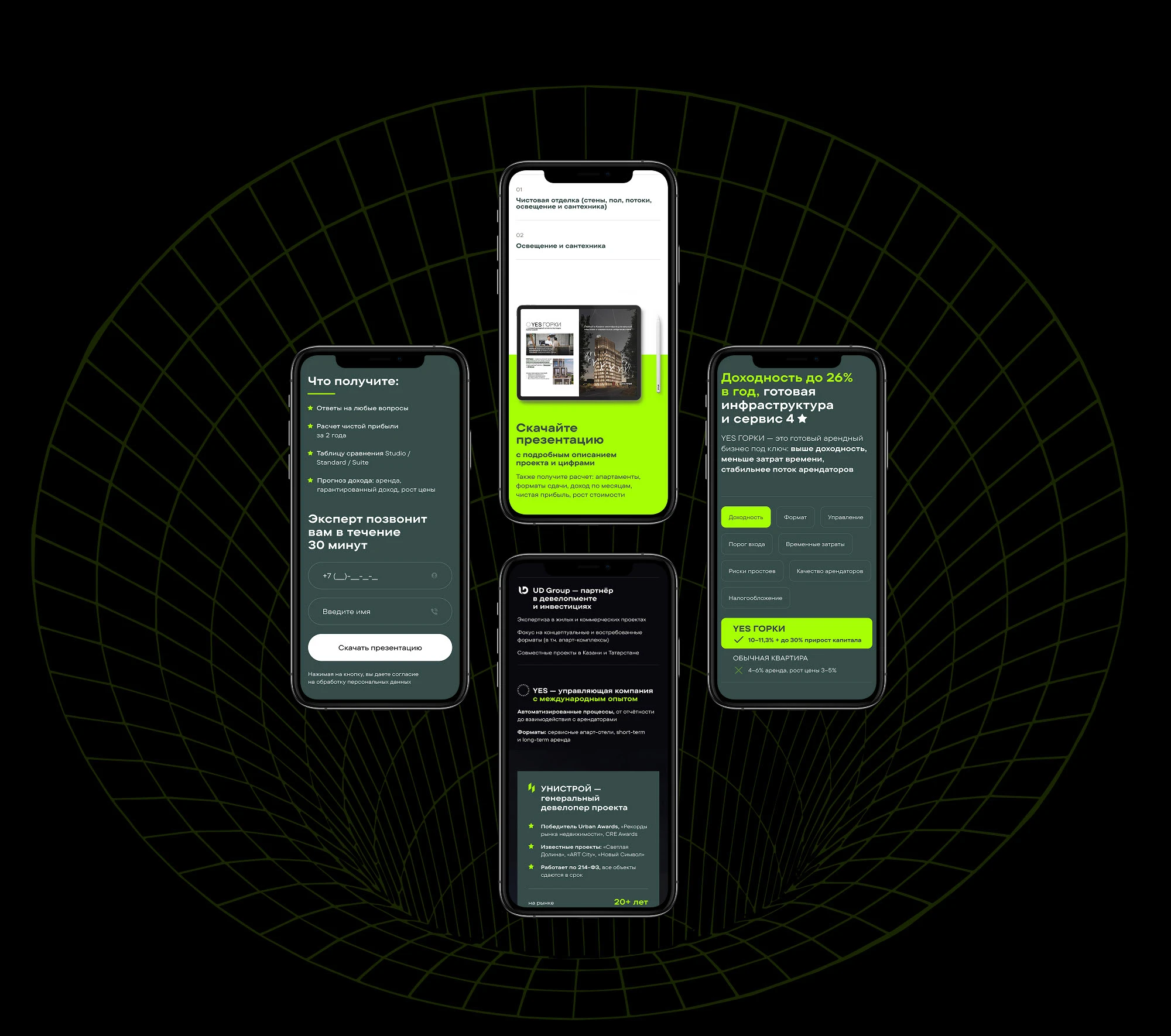Дизайн сайта для инвестиций в апартаменты YES — Изображение №11 — Интерфейсы на Dprofile