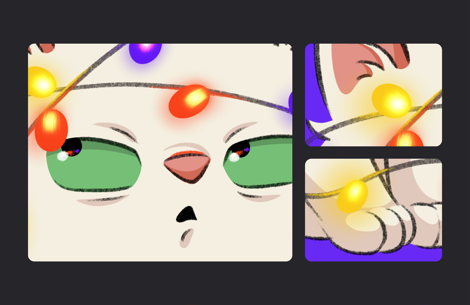 Стикеры "Сметанкин Новый год" — Изображение №7 — Брендинг, Иллюстрация на Dprofile