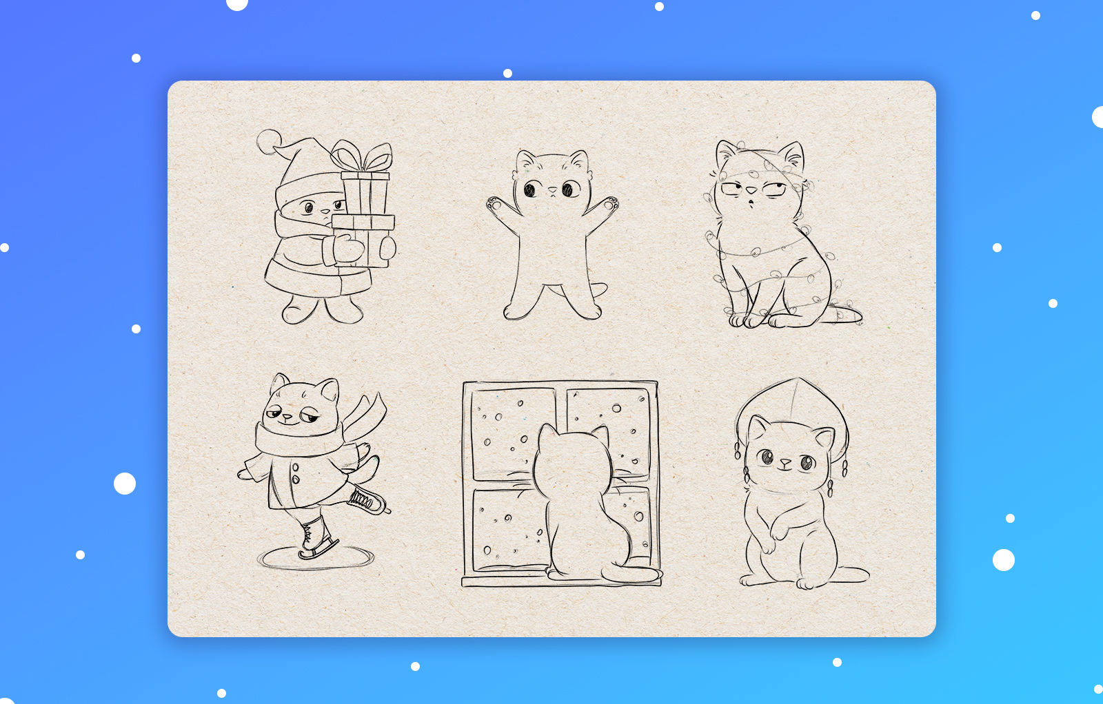 Стикеры "Сметанкин Новый год" — Изображение №2 — Брендинг, Иллюстрация на Dprofile